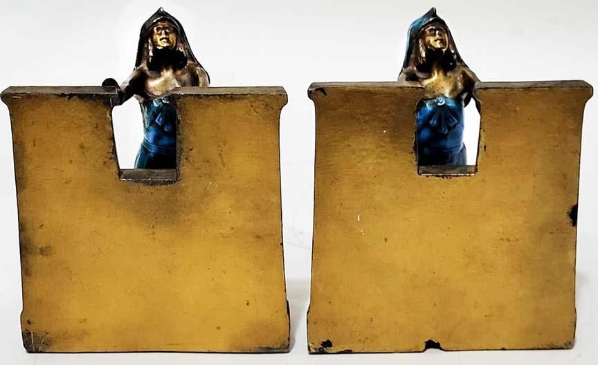 ˜Queen of the Nile˜ Polychrome Bookends LV Aronson 1924 - Very Rare - 10