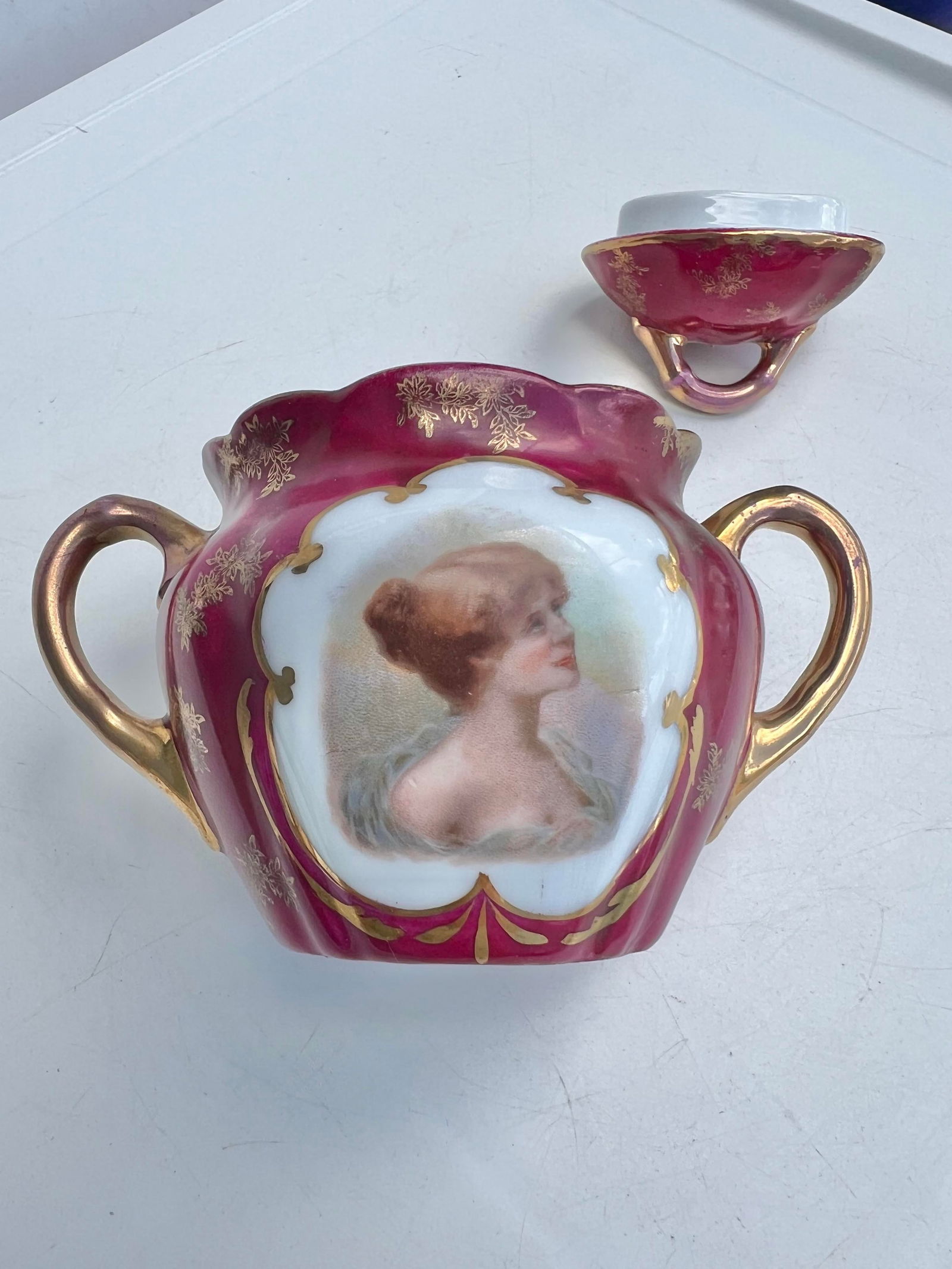 19th Century Victorian Lidded Small Jar or Sugar Bowl - 2