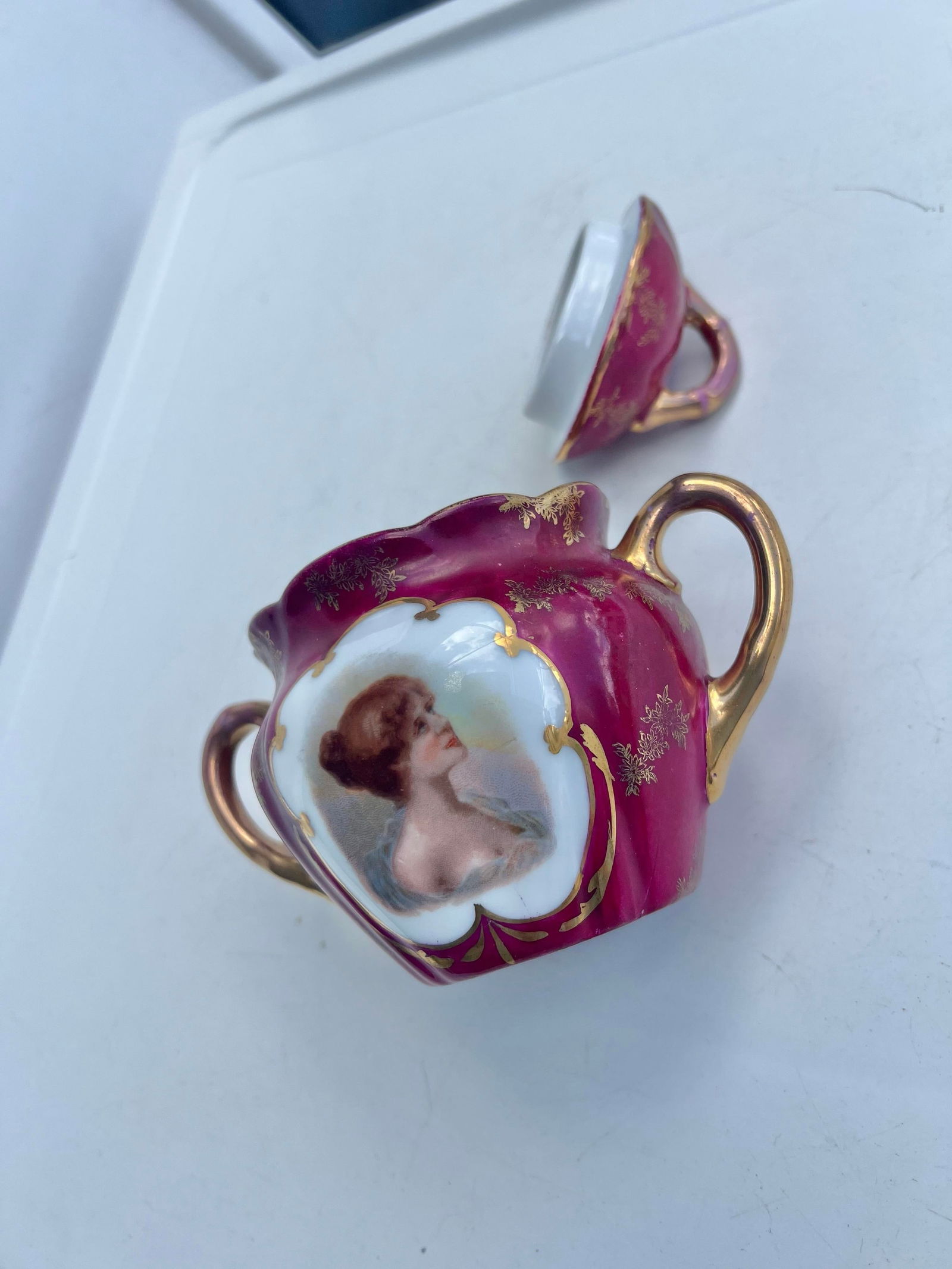 19th Century Victorian Lidded Small Jar or Sugar Bowl - 3