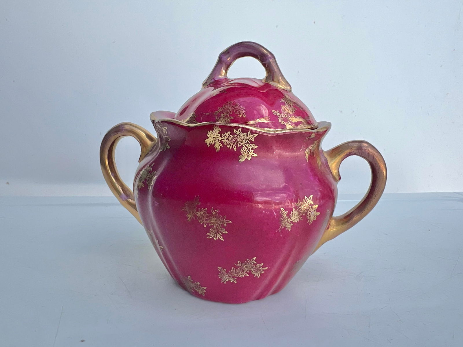19th Century Victorian Lidded Small Jar or Sugar Bowl - 4