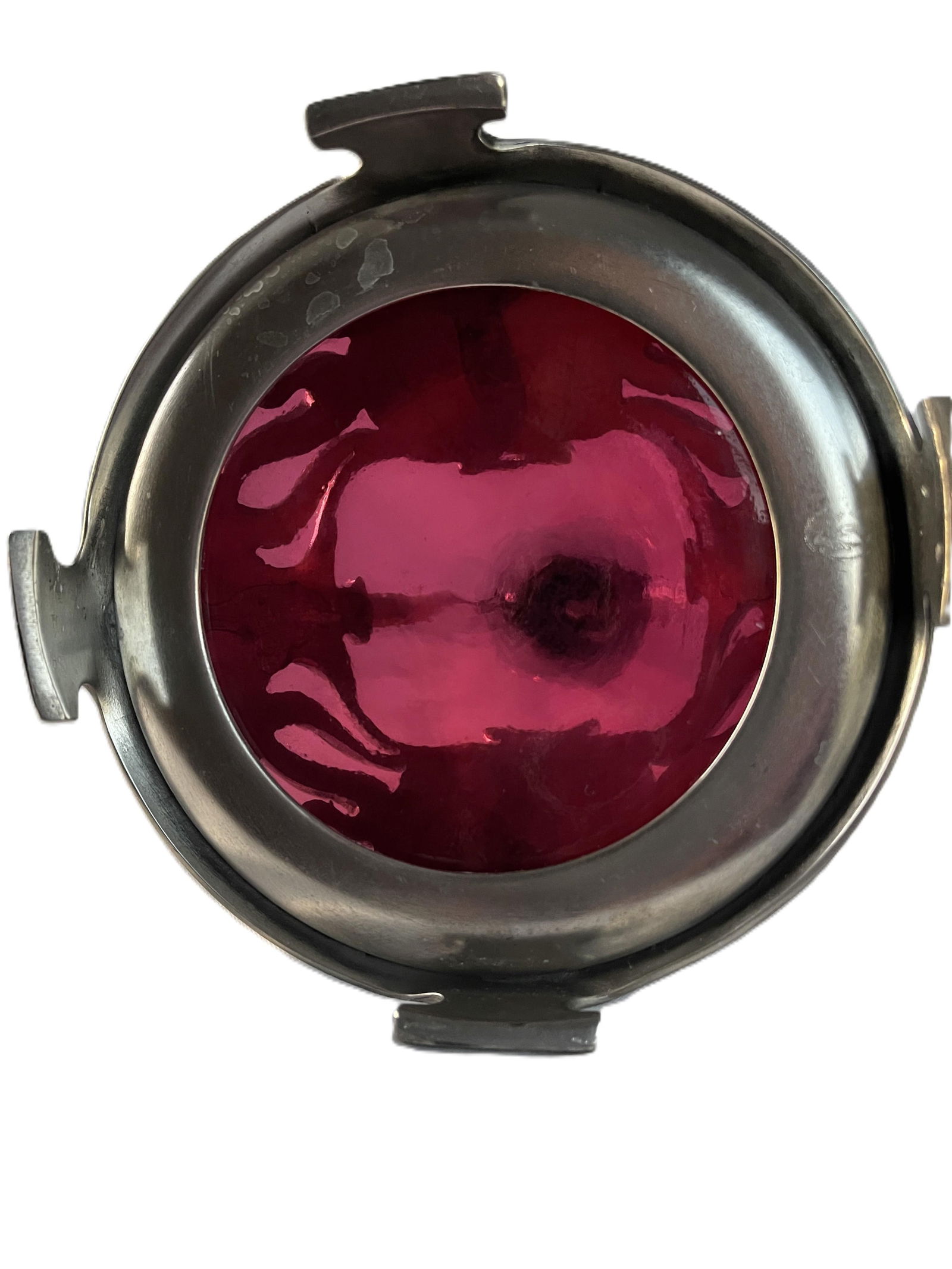 1900s WMF Jugendstil Ruby Glass and Pewter Decanter - 11