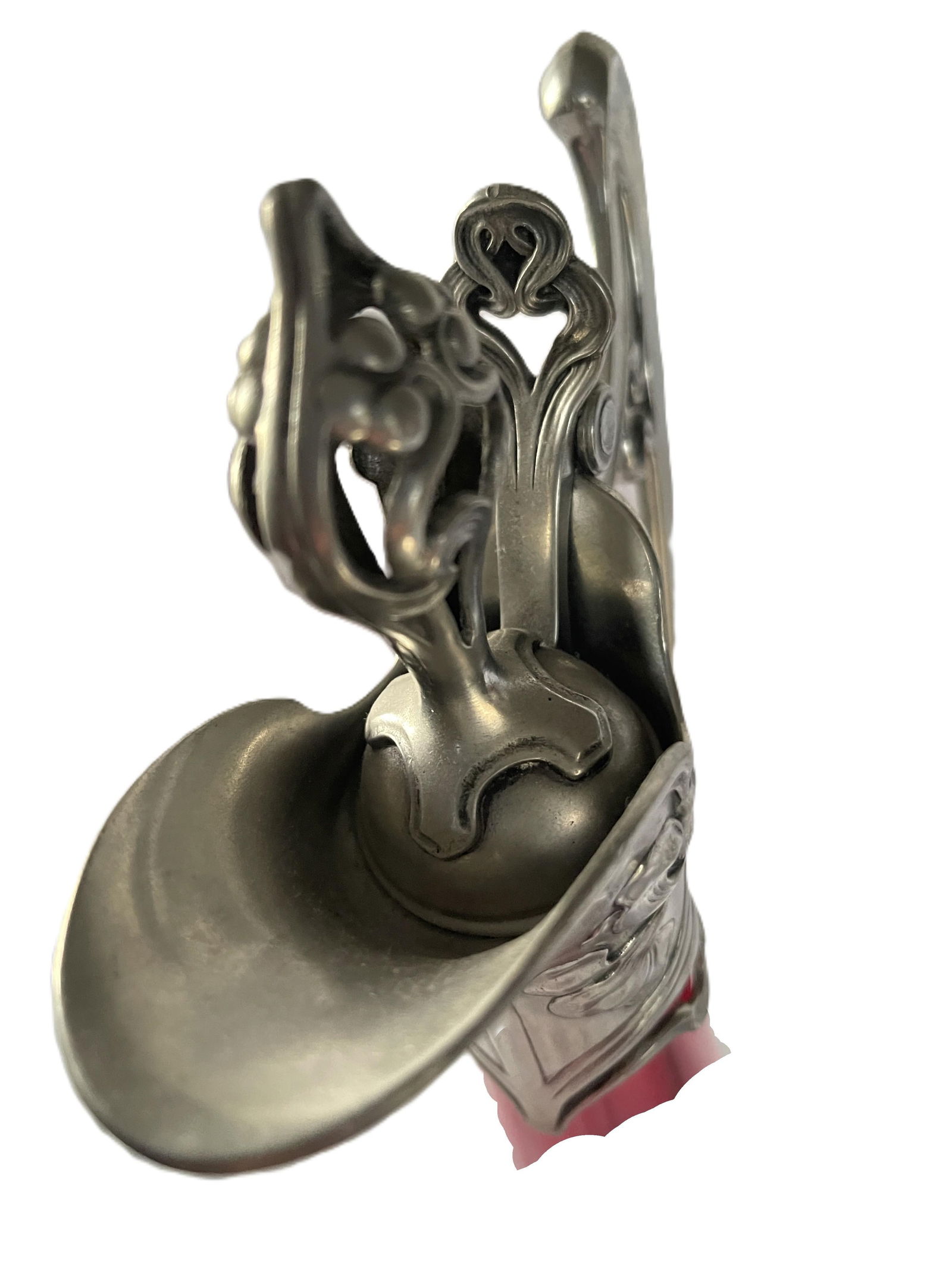 1900s WMF Jugendstil Ruby Glass and Pewter Decanter - 9