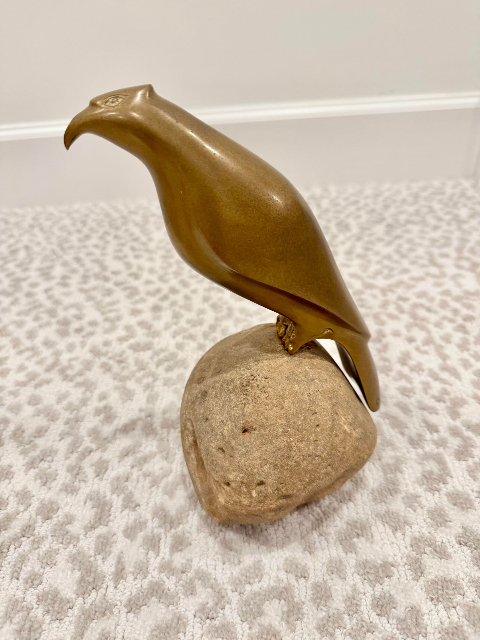 Sarreid Brass Bird/Falcon Sculpture on Brass Base - 10