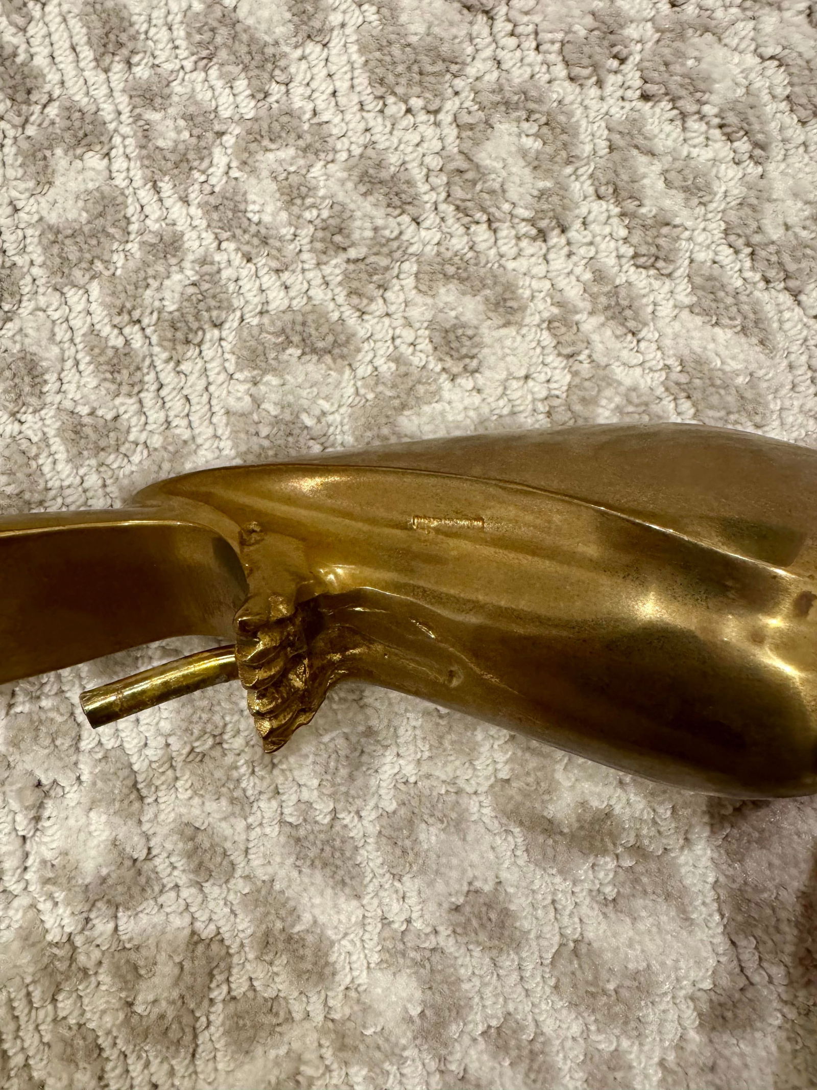 Sarreid Brass Bird/Falcon Sculpture on Brass Base - 2