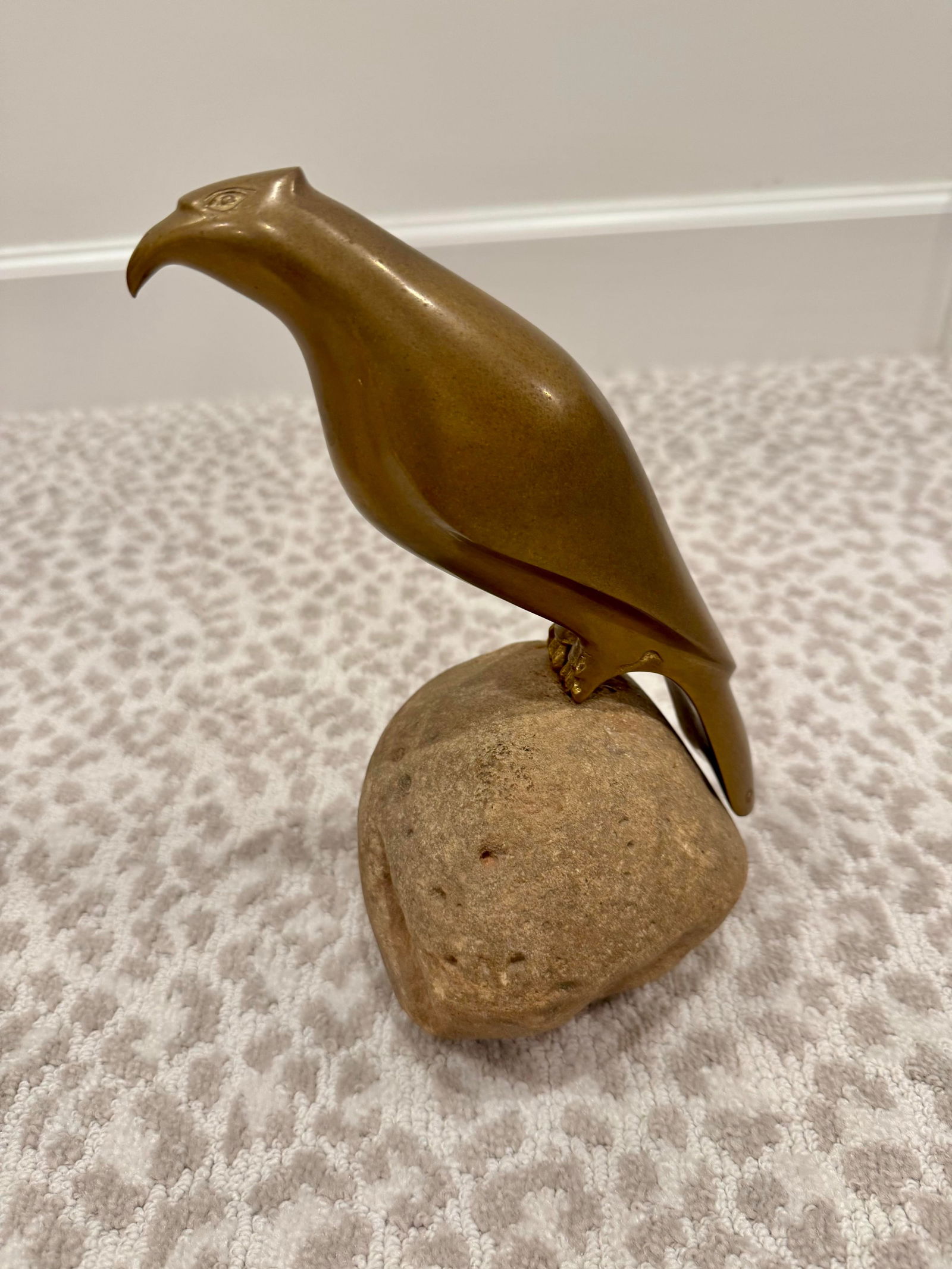 Sarreid Brass Bird/Falcon Sculpture on Brass Base - 3