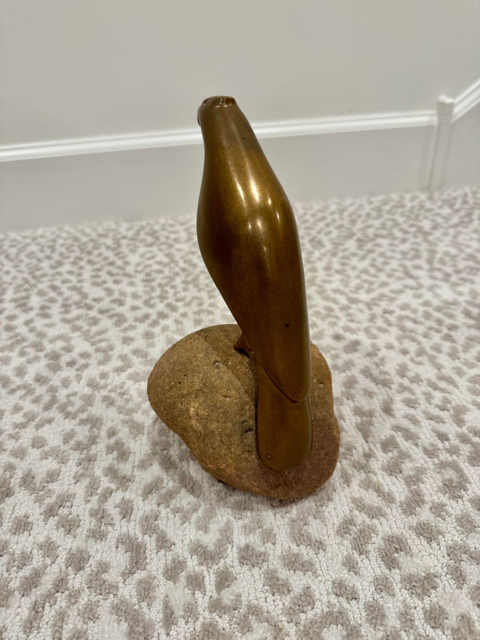 Sarreid Brass Bird/Falcon Sculpture on Brass Base - 5