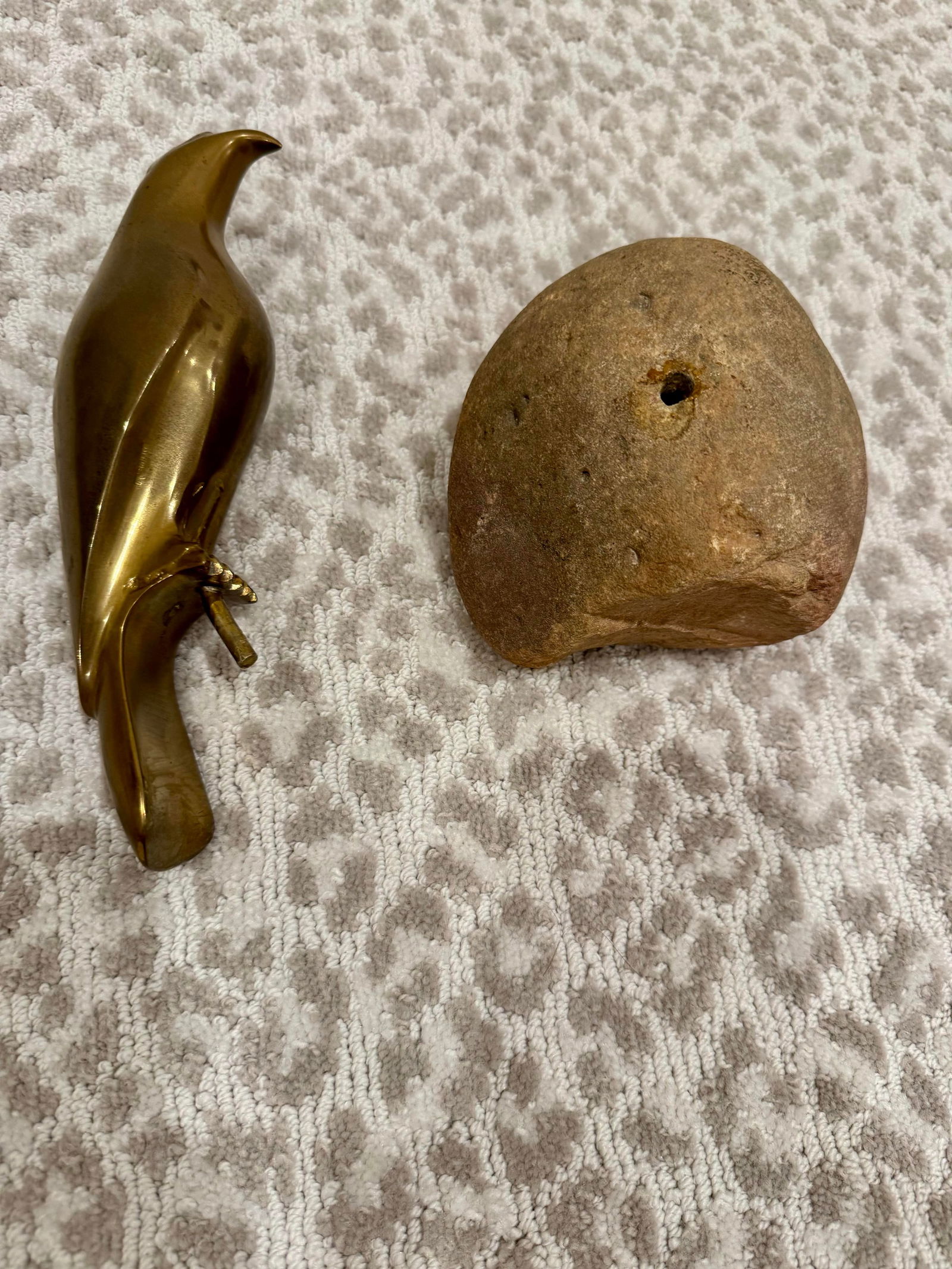 Sarreid Brass Bird/Falcon Sculpture on Brass Base - 7