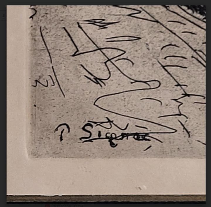 Paul Signac the Pont Des Arts Impressionist Etching by Paul Signac 1927 Authenticated - 3