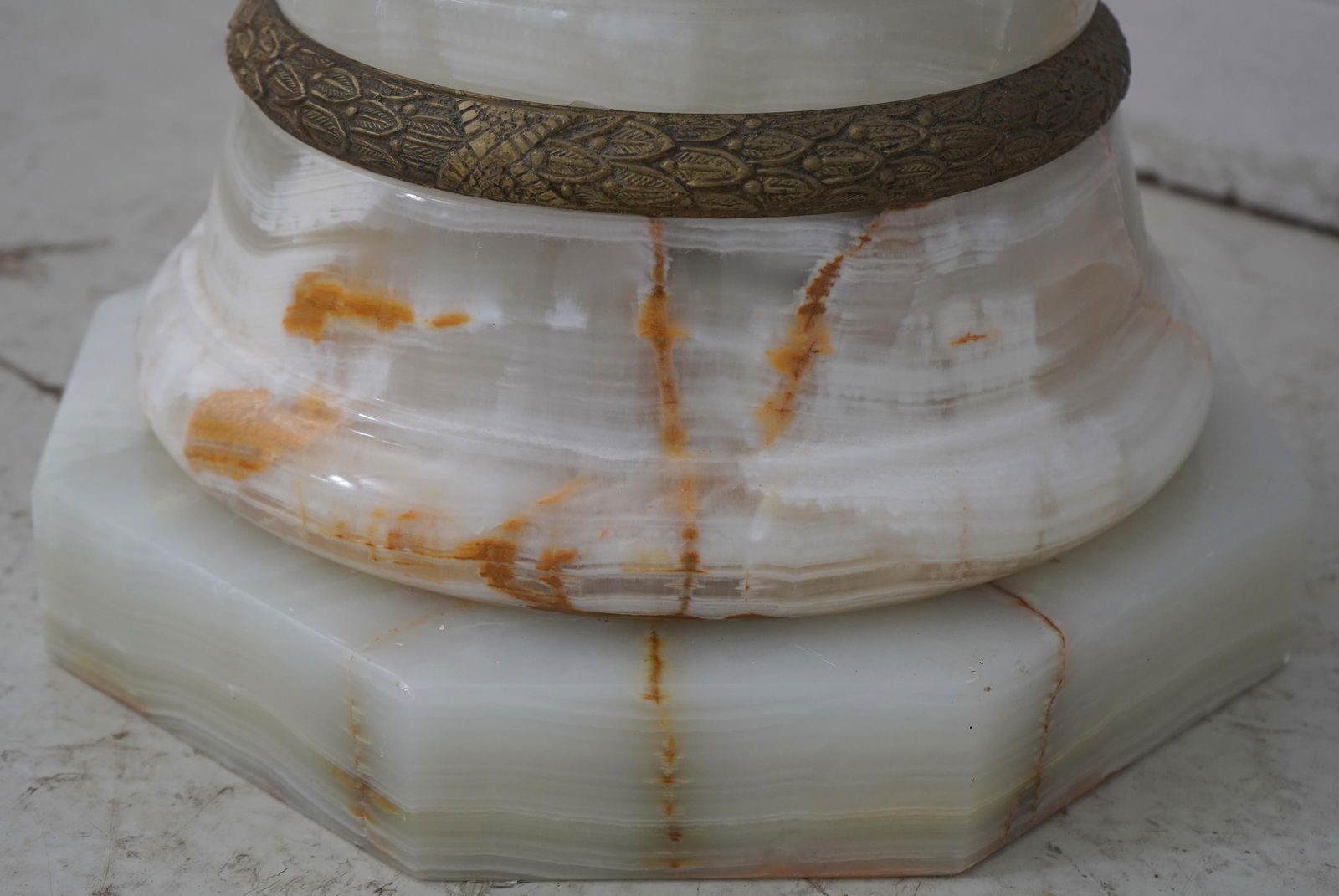 Onyx Marble French Empire Style Column Pedestal - 6