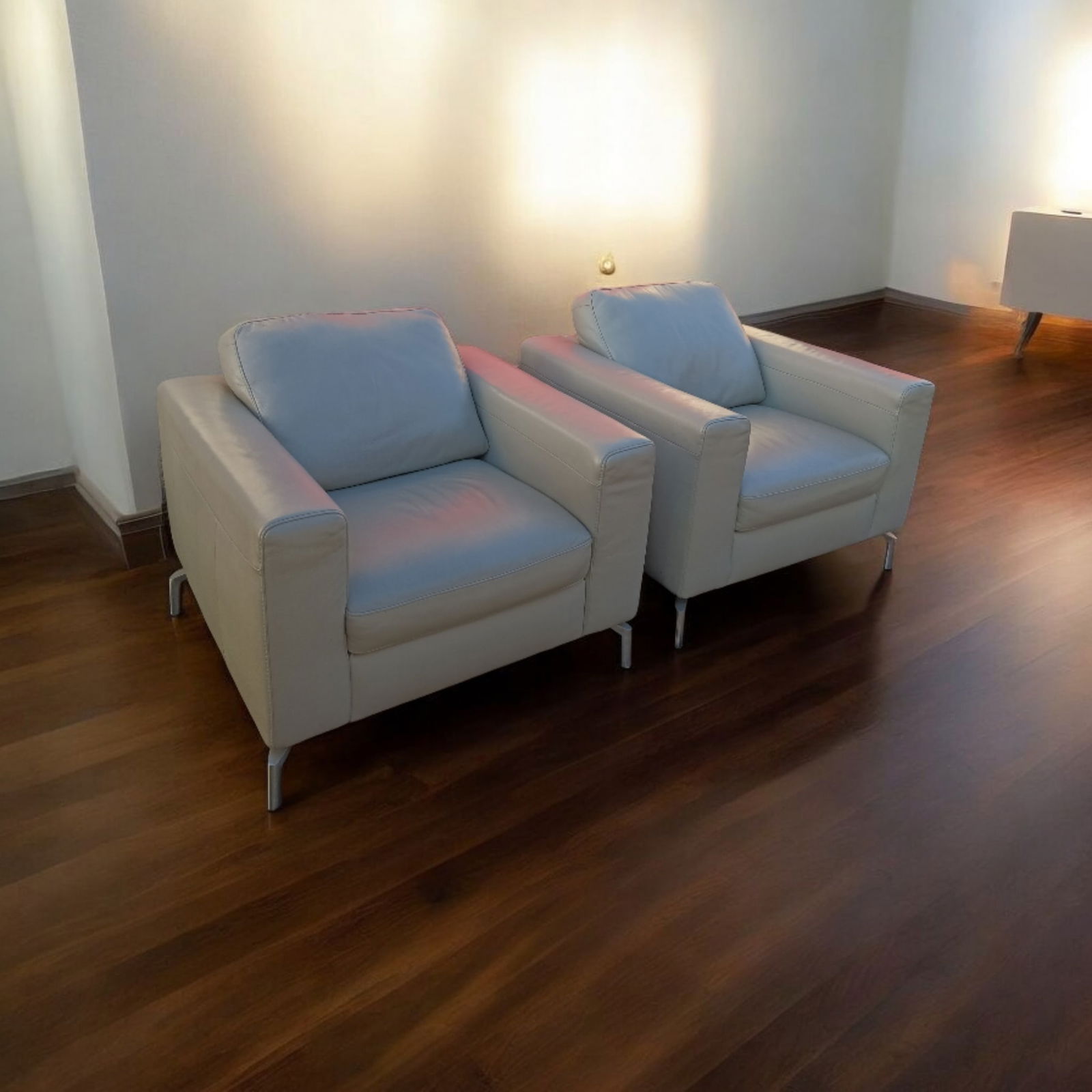 Sollievo B845 (Fabio) Italian Leather Armchairs by Natuzzi Editions - Set of 2 - 2