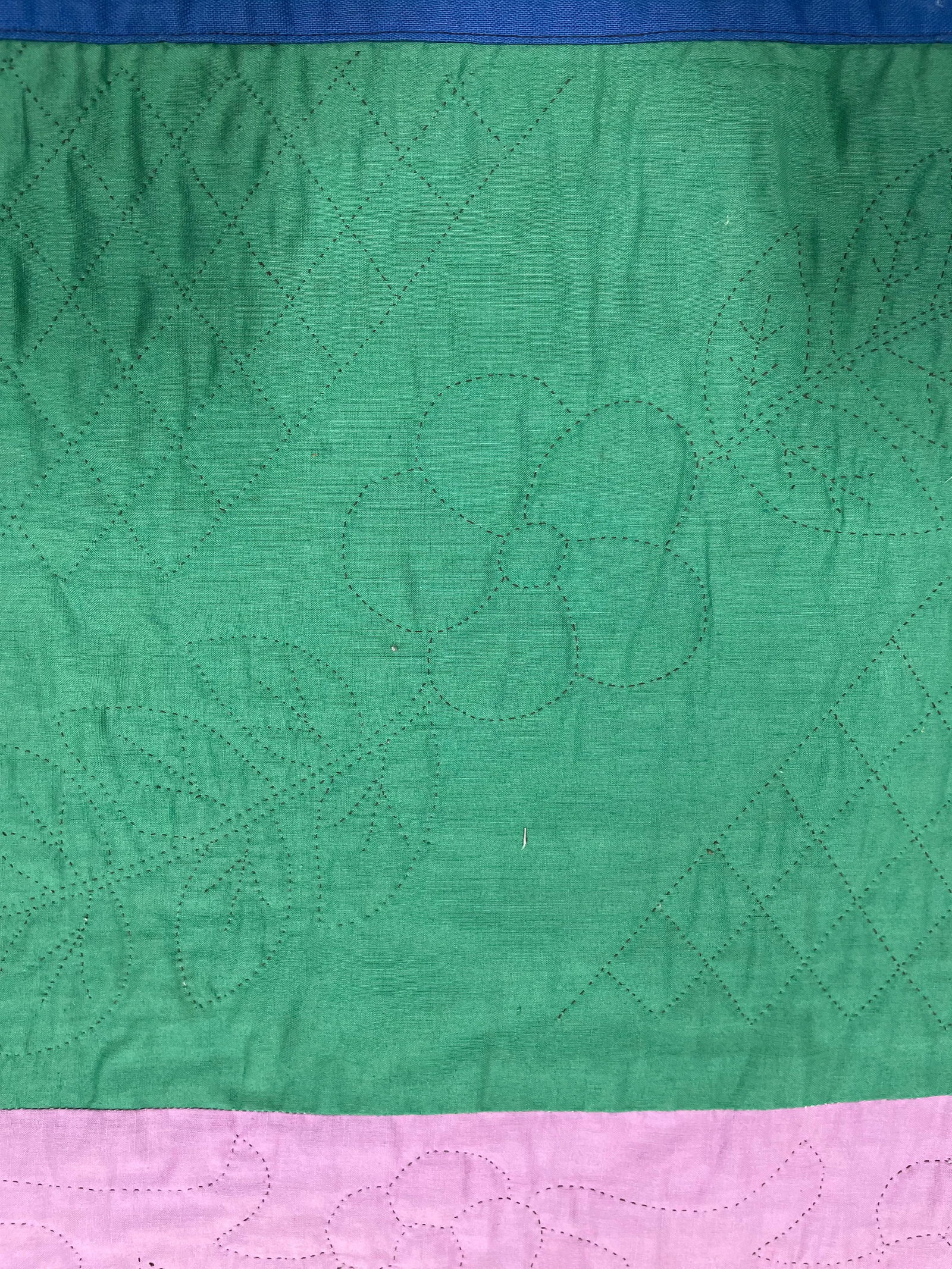 1940s Vintage American Triple Irish Chain Quilt - 7