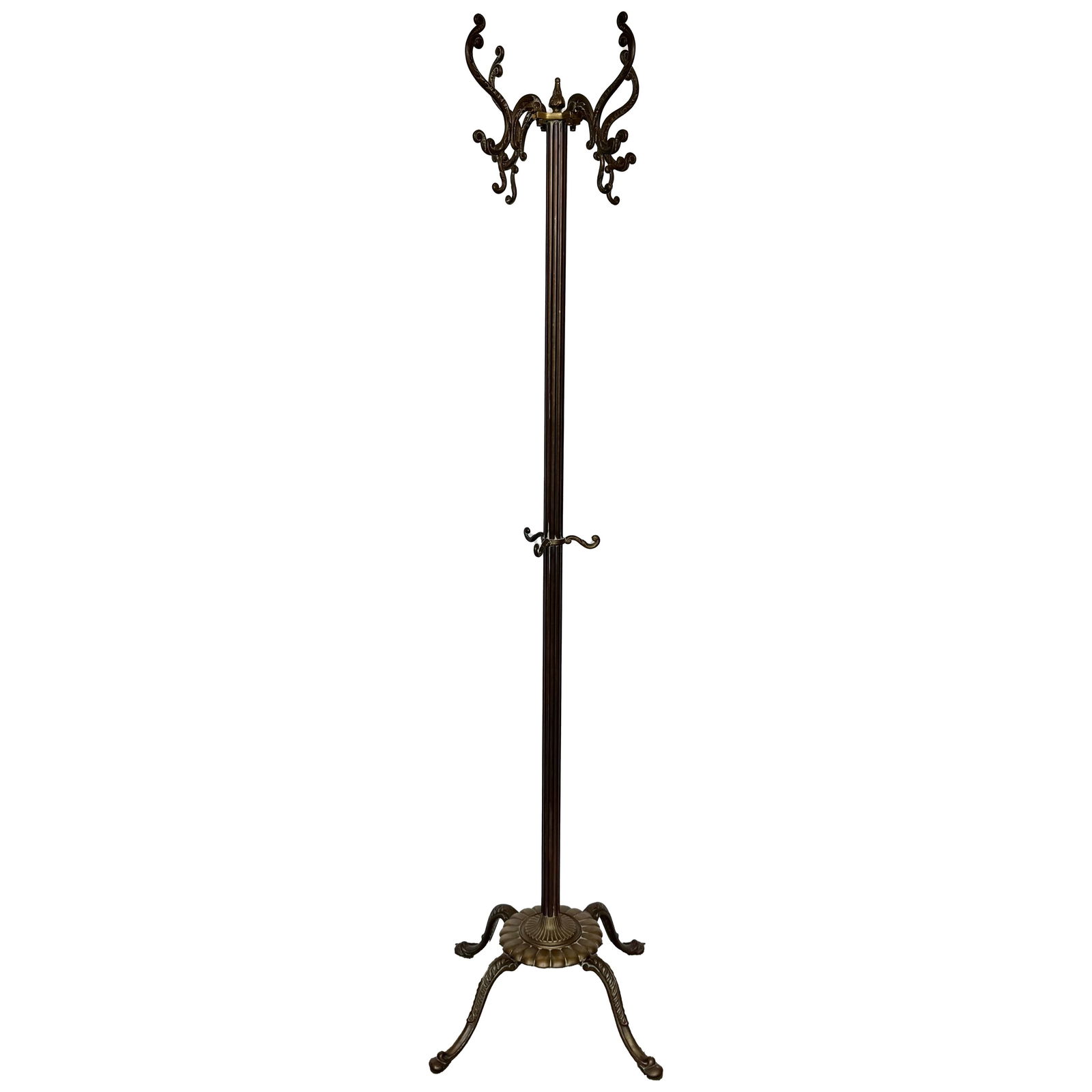 Early 20th Century Bronze and Brass Burnished Art Nouveau Belle Epoque Hanger, Bronze Grifone Feet - 10