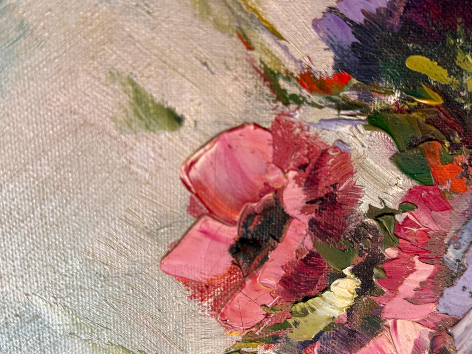 20th Century Oil on Canvas Spanish Flowers Painting, signed by Chueca - 6