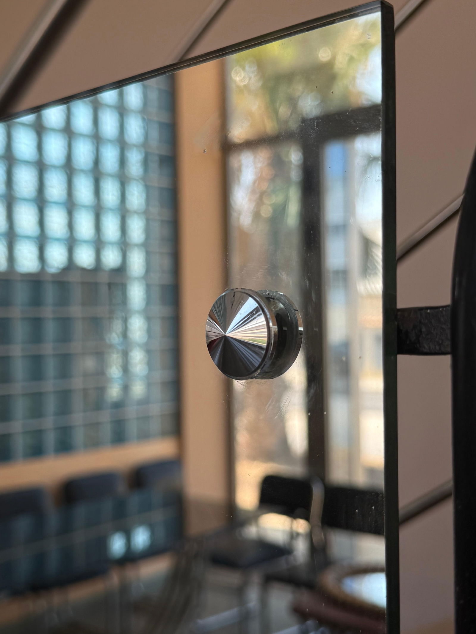 Black Wardrobe-Style Art Deco Hall Stand in Iron, France 1940s - 5