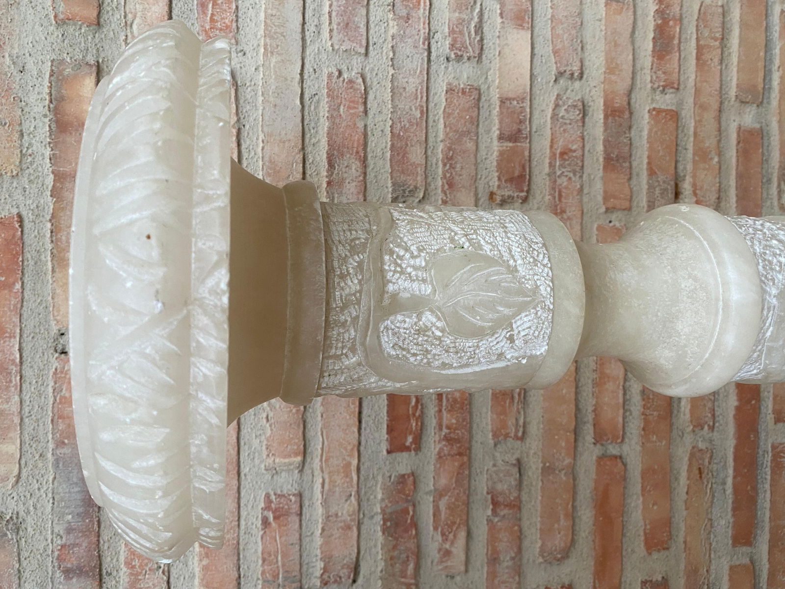 Italian Empire Carved Carrara Marble Pedestal Tables, 1890s, Set of 2 - 14