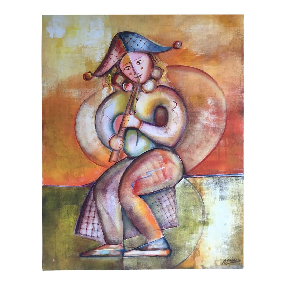 Late 20th Century Oleo by A.Gnarco, Spain Oil Painting: Oleo by A.Gnarco, Spain. 1990. Condition: Alterations: Unknown Imperfections: Some Imperfections Condition Notes: Excellent Dimensions: Height: 45 in. Width: 35 in. Depth: 0.63 in. Category: