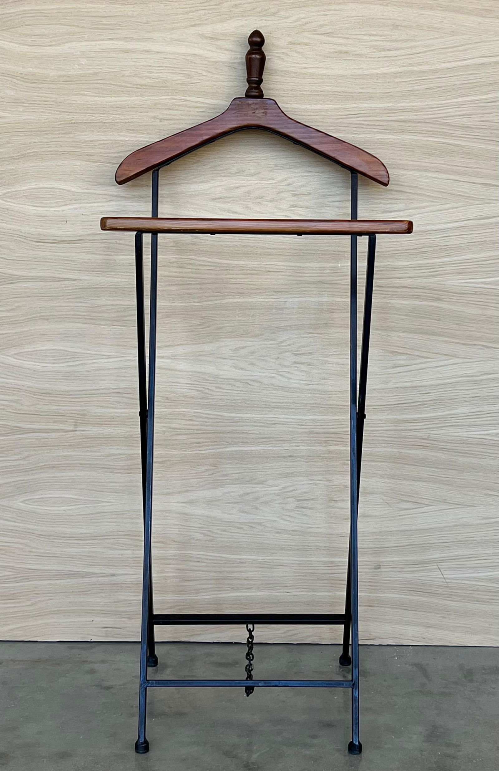 Mid 20th Century Ico Parisi Style Beechwood and Iron Suit Rack - 16