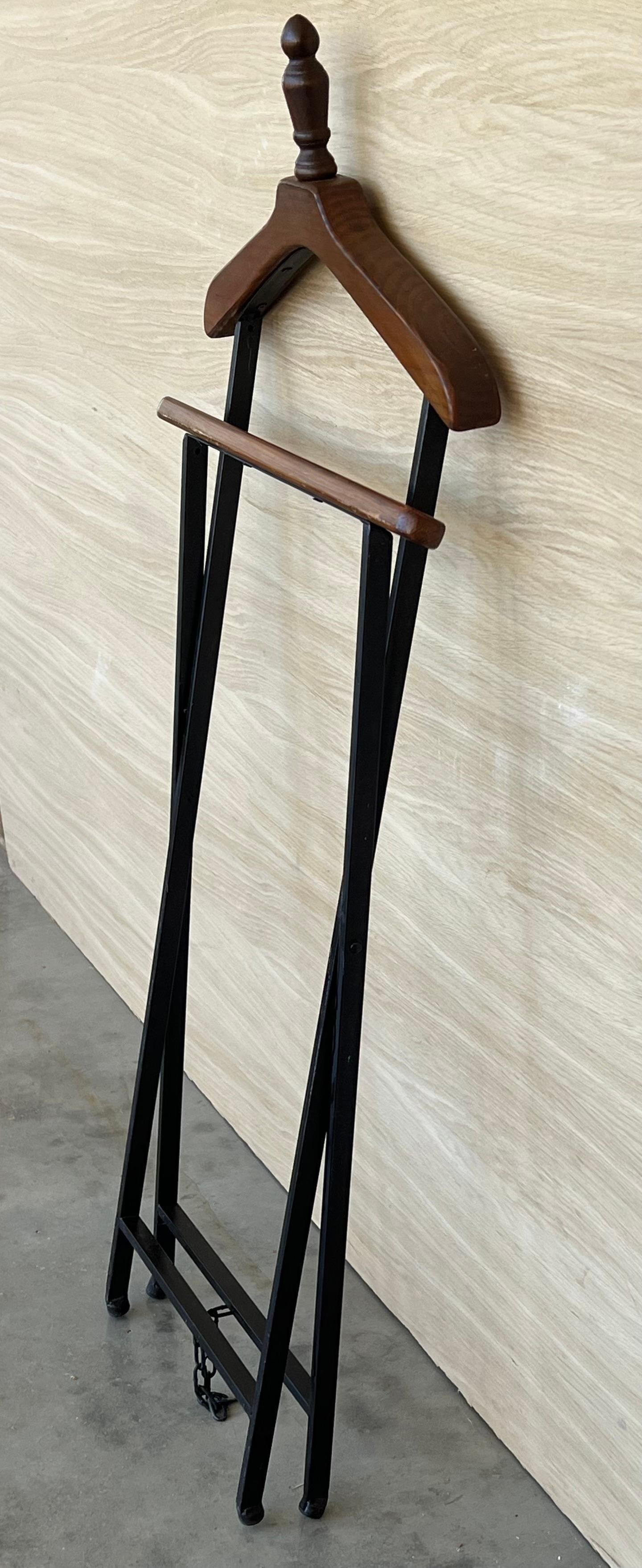 Mid 20th Century Ico Parisi Style Beechwood and Iron Suit Rack - 2