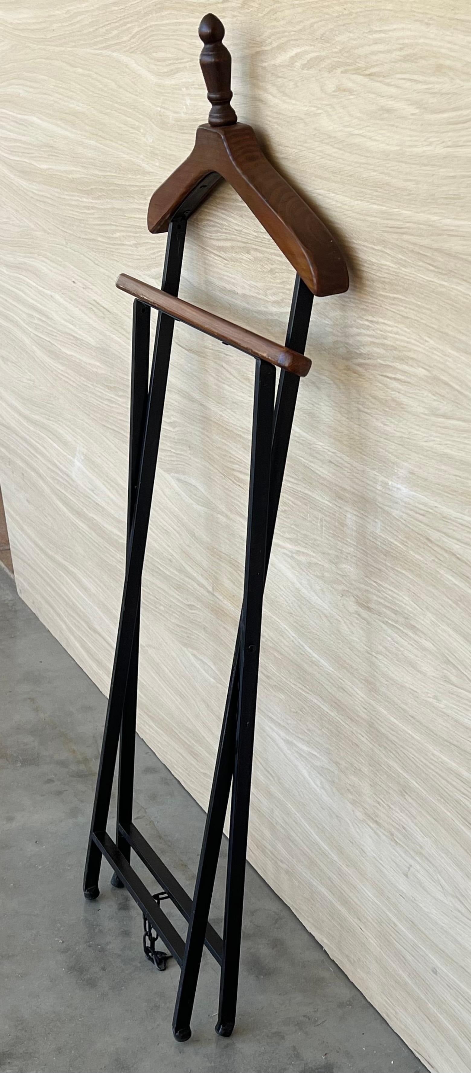 Mid 20th Century Ico Parisi Style Beechwood and Iron Suit Rack - 7