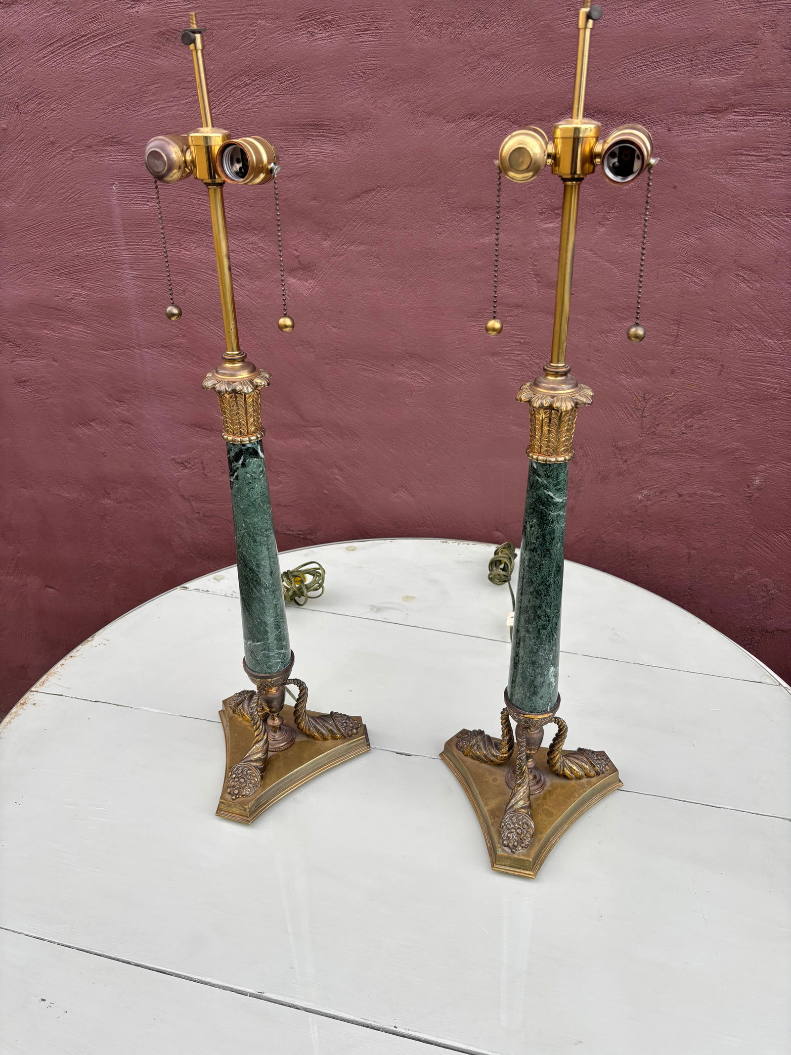 1960s Neoclassical Marble Lamps - 6