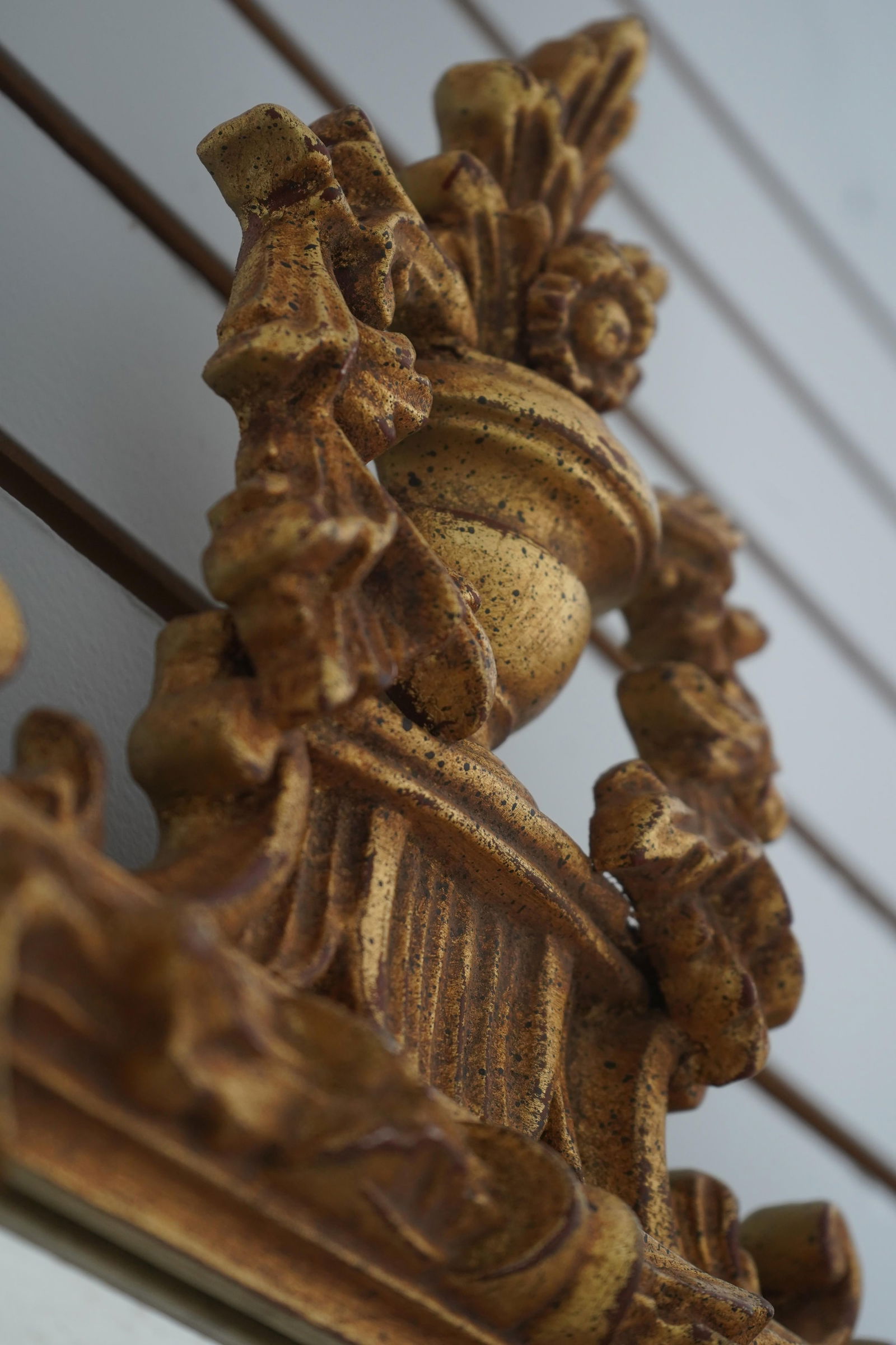 Pair Italian Gilt Wood Gold Finish Decorative Wall Mirrors - 4