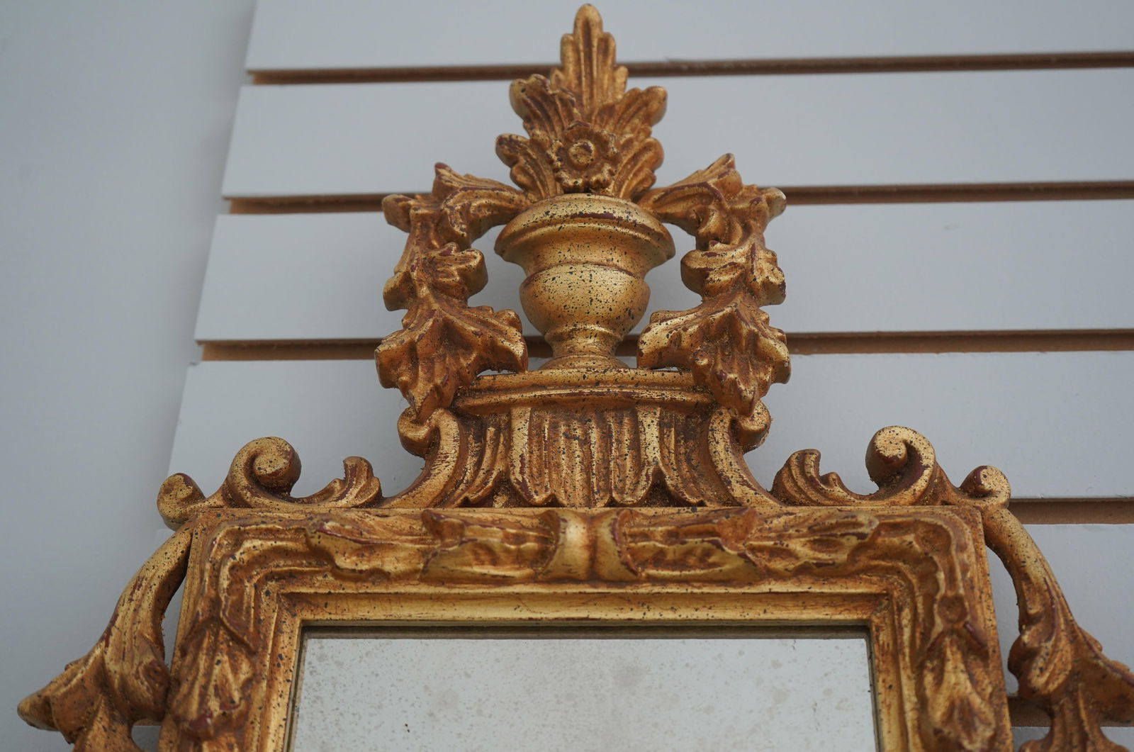 Pair Italian Gilt Wood Gold Finish Decorative Wall Mirrors - 6