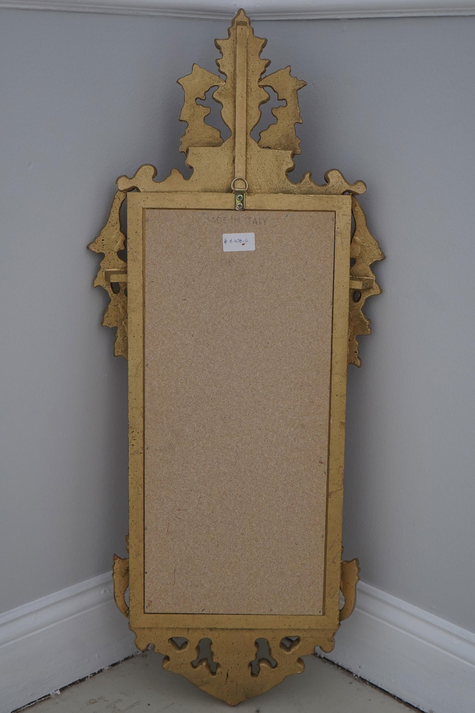 Pair Italian Gilt Wood Gold Finish Decorative Wall Mirrors - 9