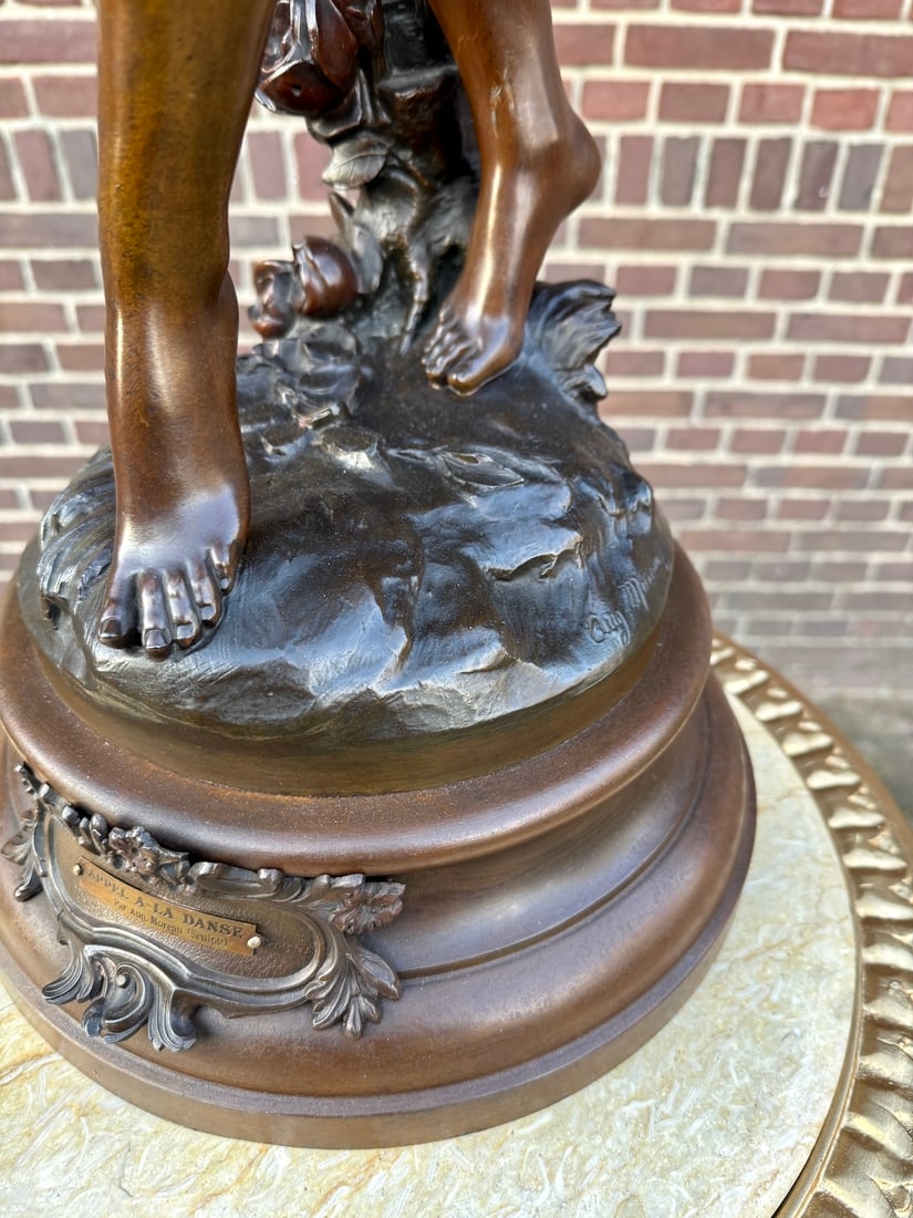 19th C Auguste Moreau Art Nouveau Metal Sculpture - 12