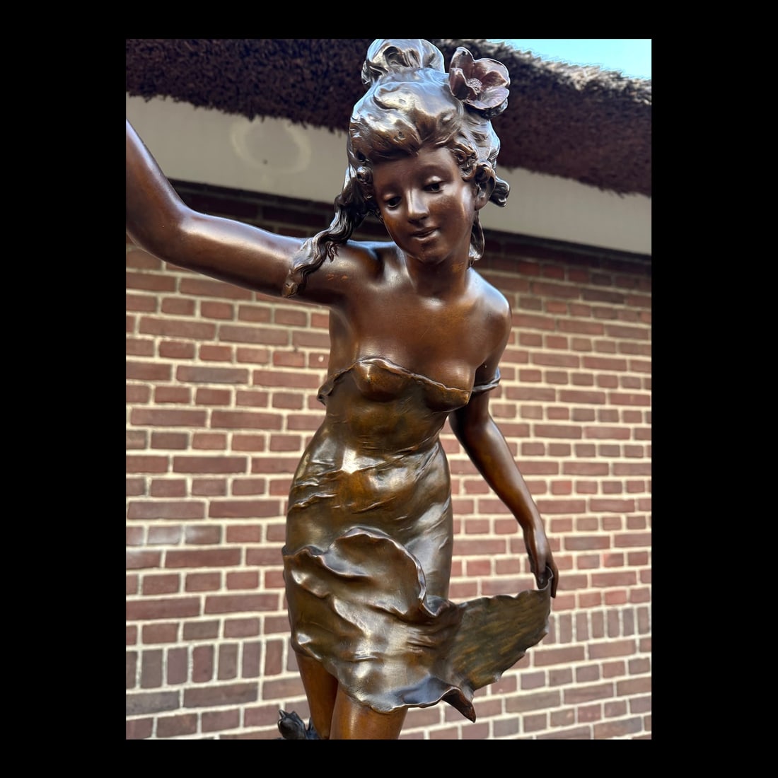 19th C Auguste Moreau Art Nouveau Metal Sculpture - 3