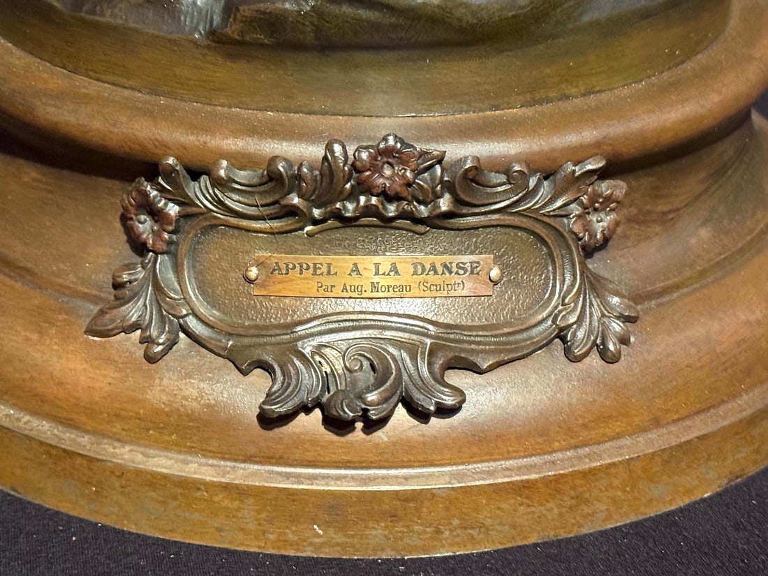 19th C Auguste Moreau Art Nouveau Metal Sculpture - 5