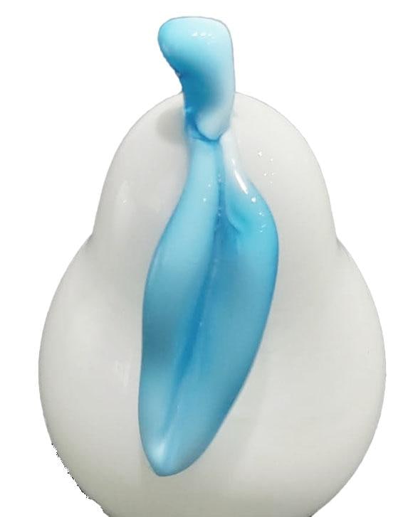 Murano Italian White Sky Art Glass Pear & Apple - Decor - Paperweights - 2