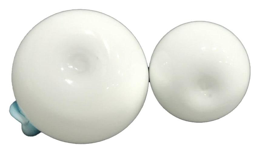 Murano Italian White Sky Art Glass Pear & Apple - Decor - Paperweights - 4