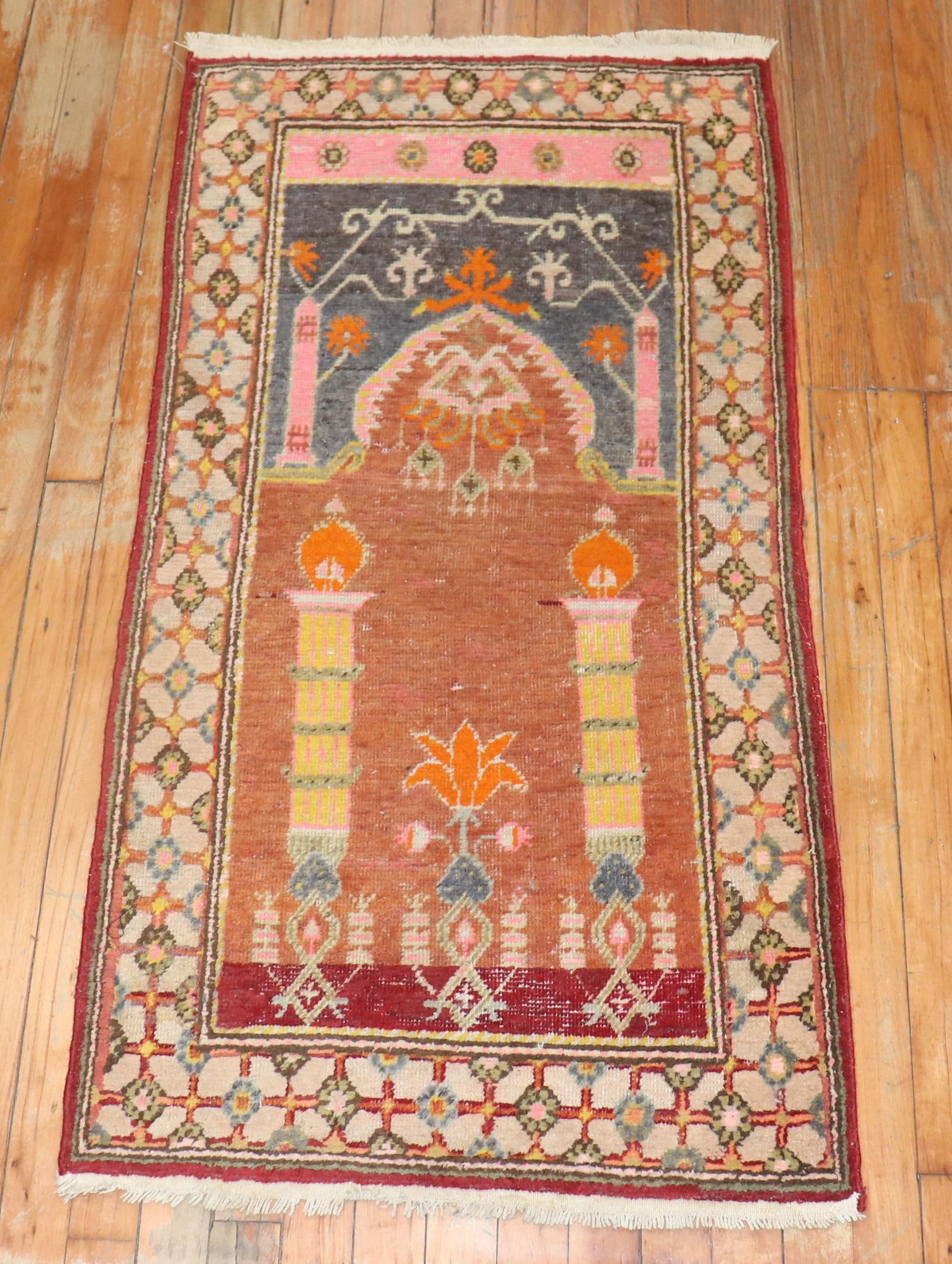 Rare Antique Khotan Prayer Rug 2'1'' X 4'1'' - 5