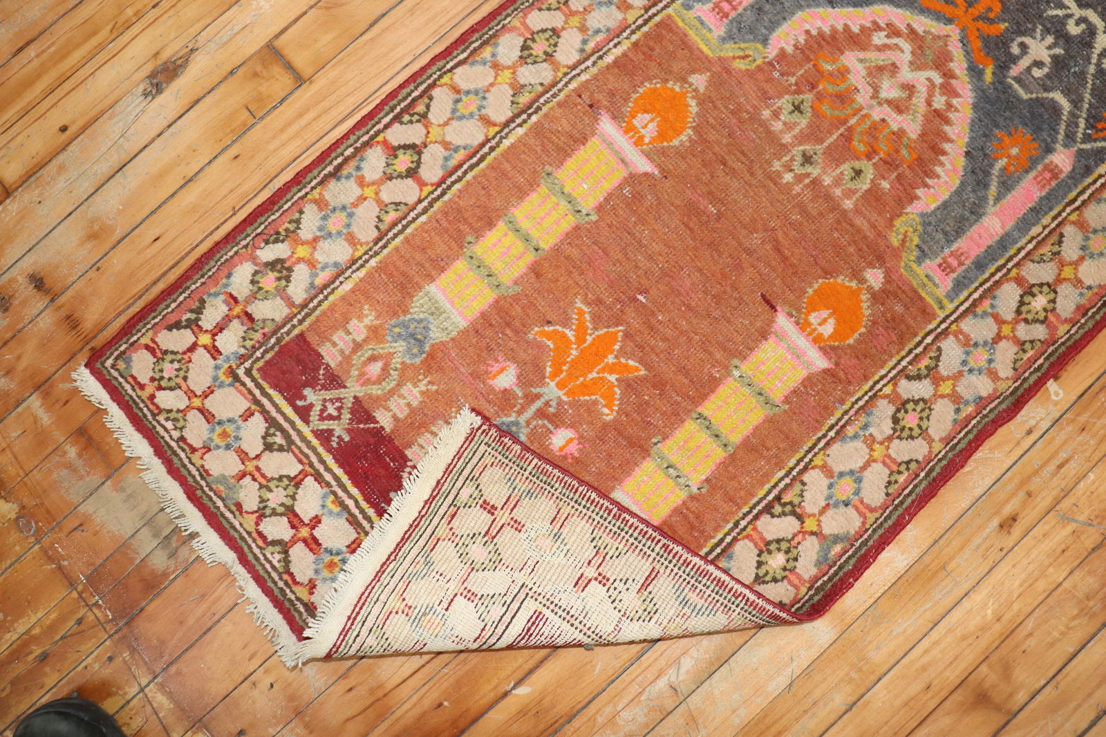 Rare Antique Khotan Prayer Rug 2'1'' X 4'1'' - 8