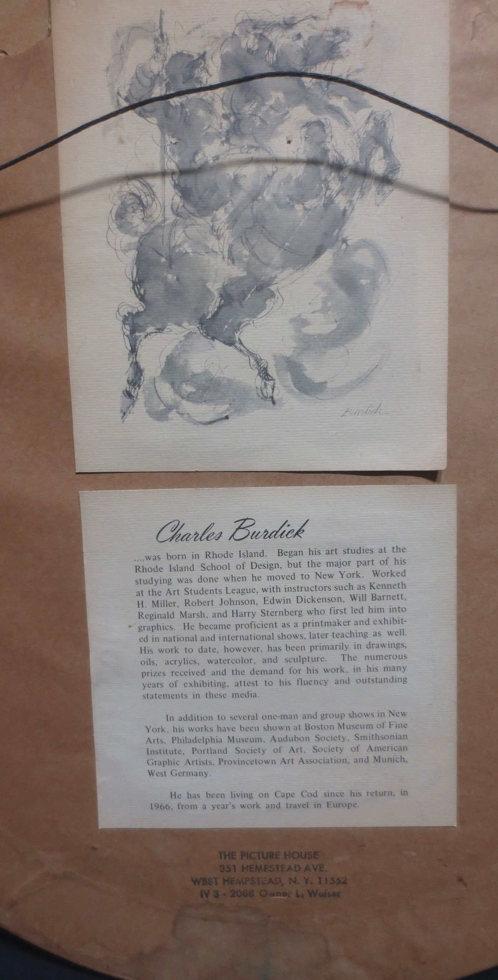 Painting by Charles Burdick Tondo Form Circa 2002 - 3