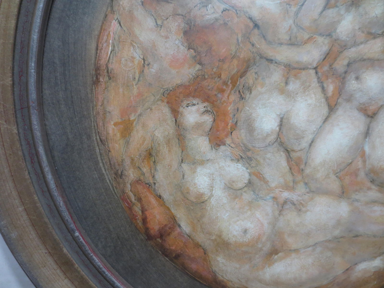 Painting by Charles Burdick Tondo Form Circa 2002 - 5