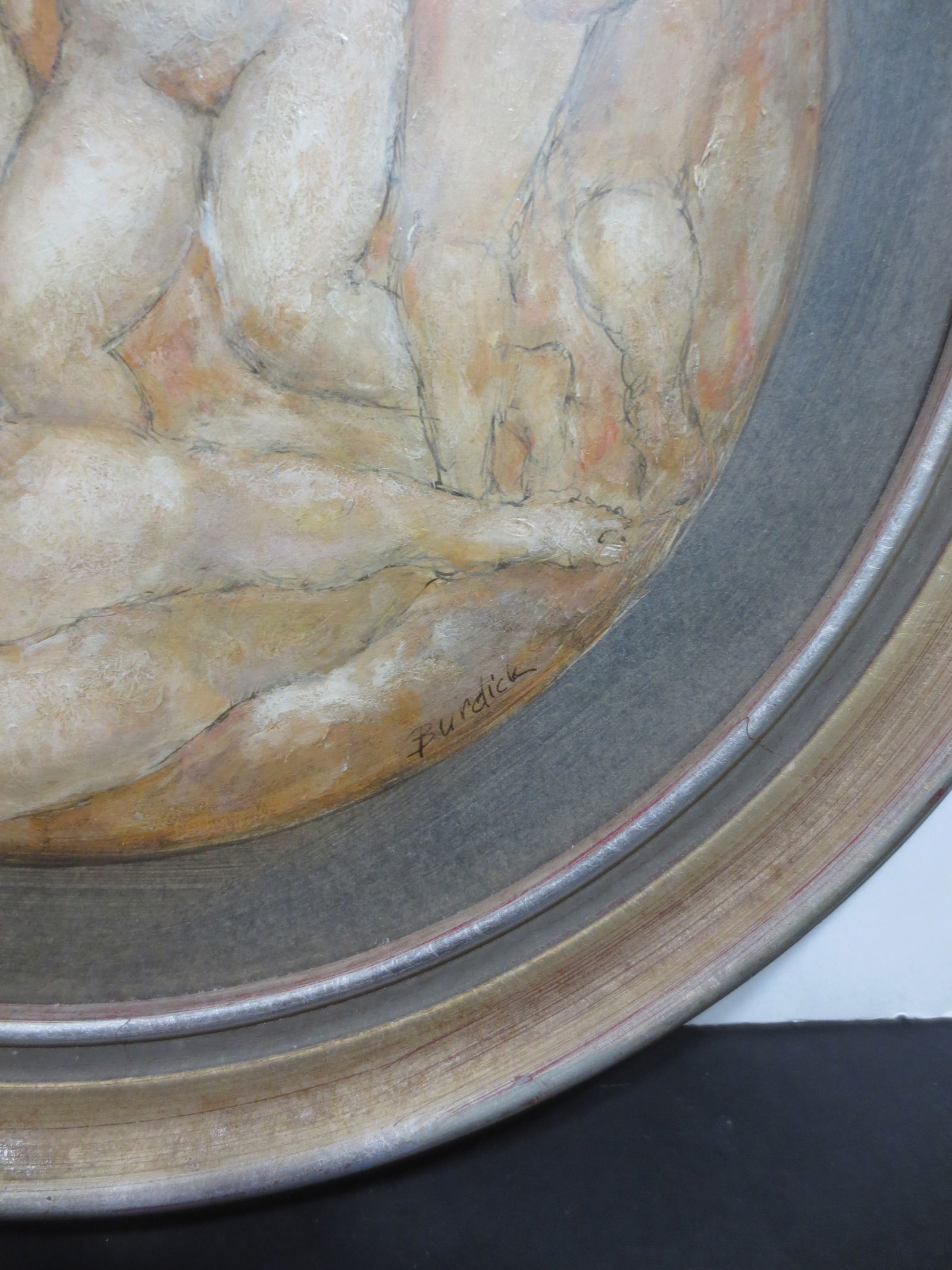 Painting by Charles Burdick Tondo Form Circa 2002 - 8