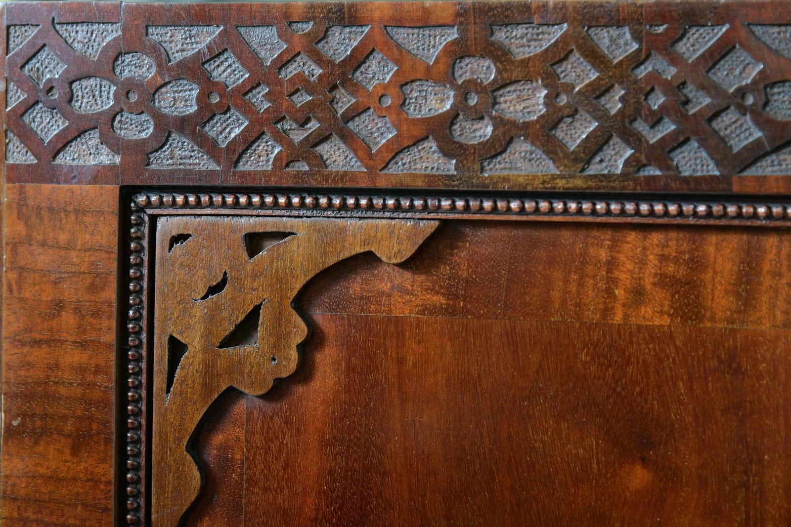 English Mahogany Three Panel Room Screen - 8