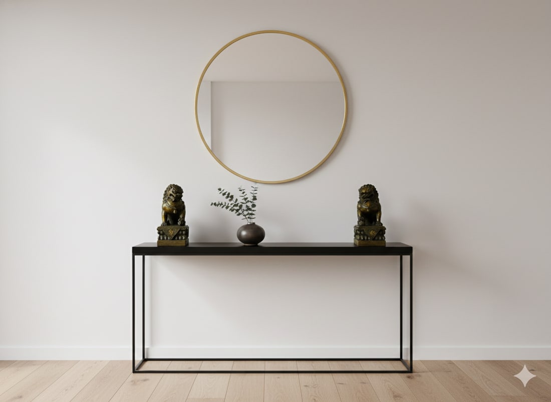 Pair Vintage Copper Color Metal Rustic Fengshui Foo Dog Lions Figures - 8