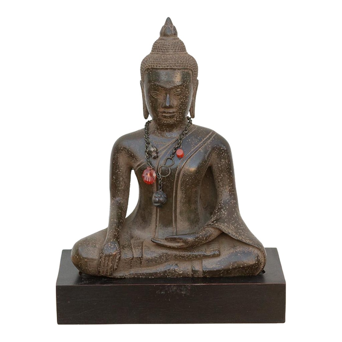 Antique Bronze Seated Buddha, Earth Witness Mudra (1 of 8)