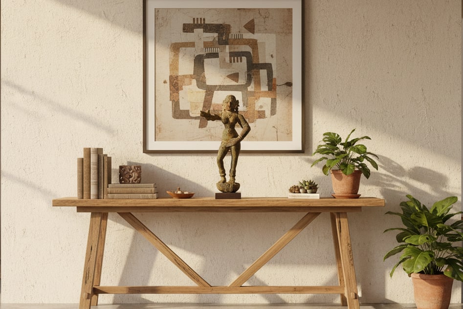 Rare Indian Antique Carved Female Deity - 2