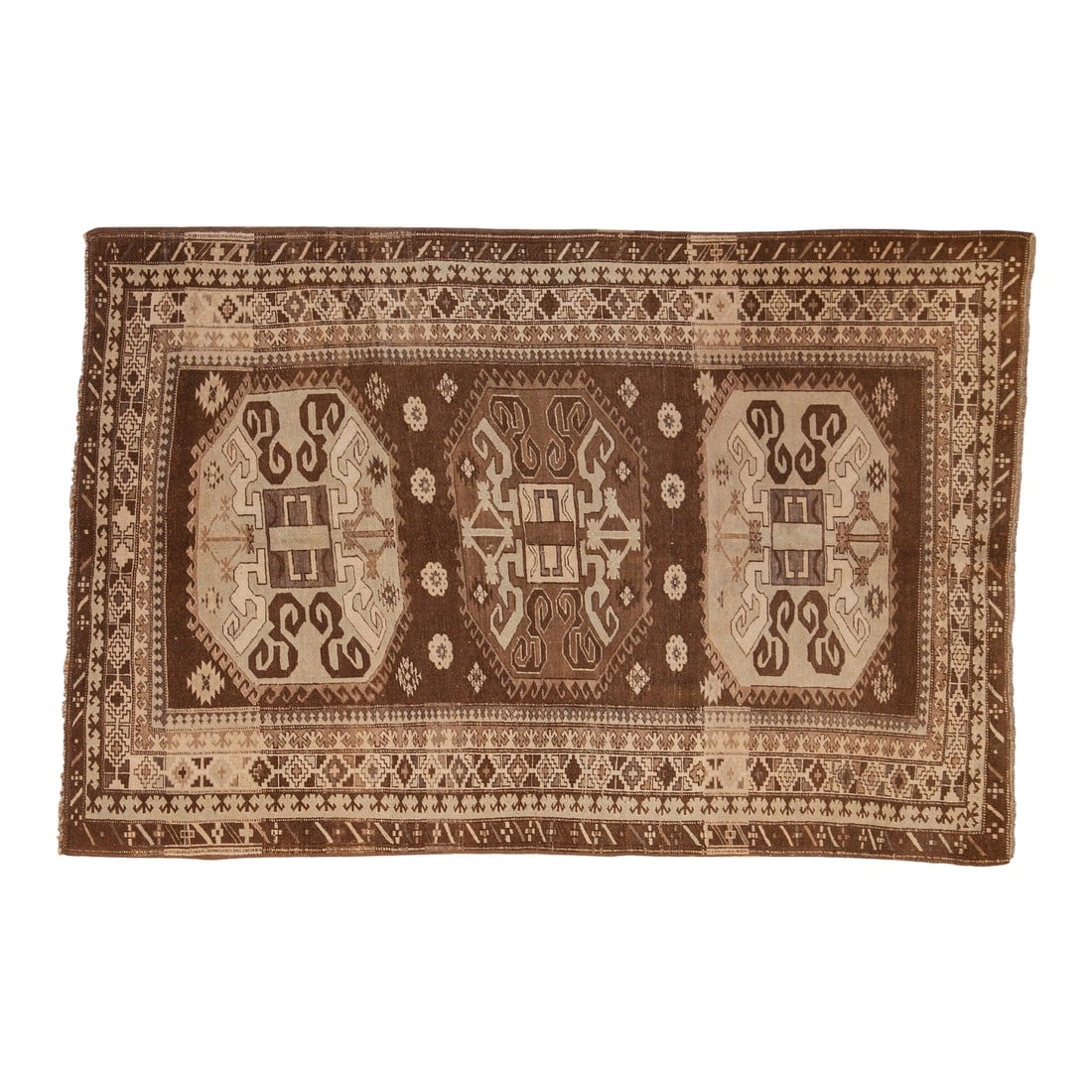 Vintage Distressed Kars Carpet - 5'8" x 8'5" (1 of 8)