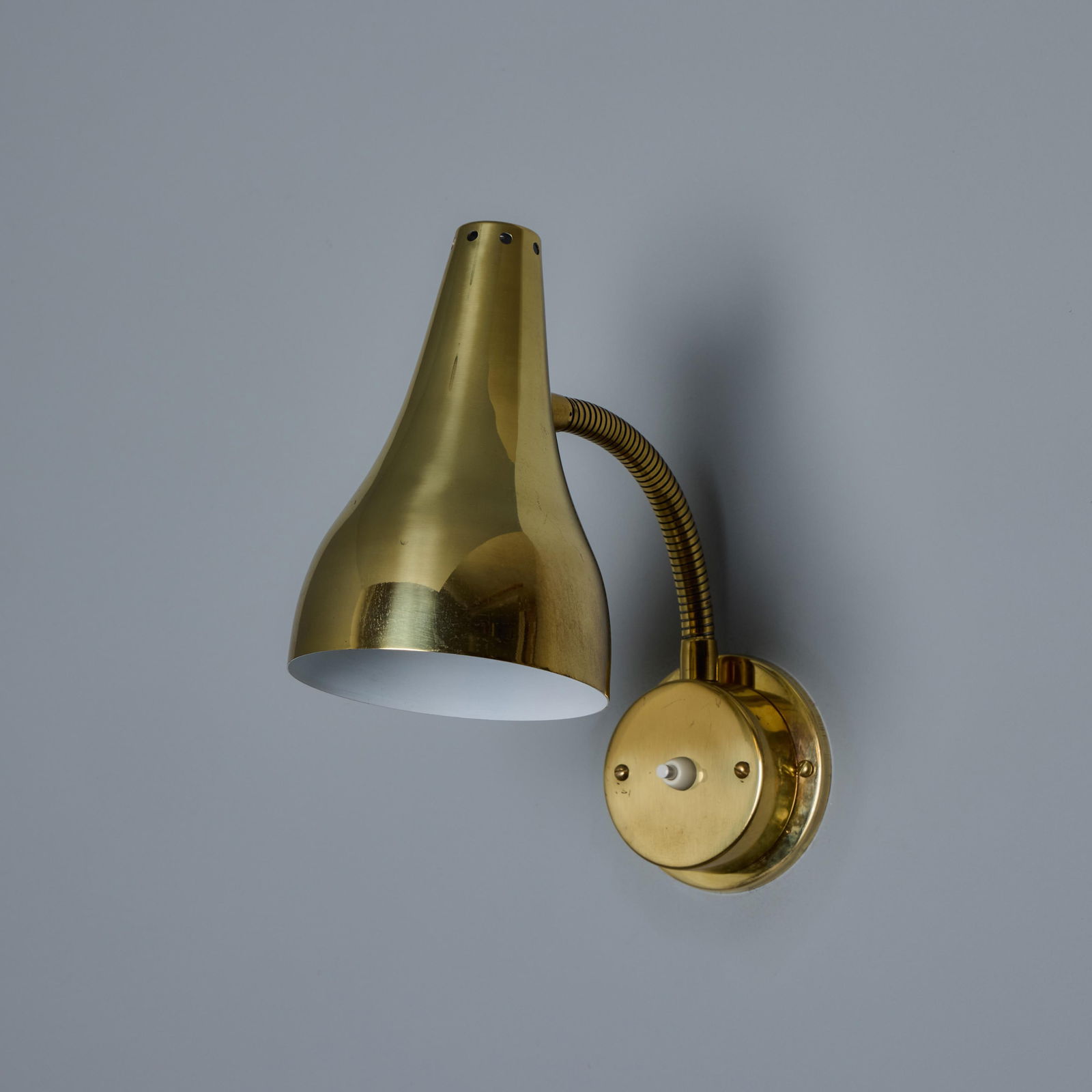 Pair of 1950s Perforated Brass Wall Lamps Attributed to Mauri Almari - 2