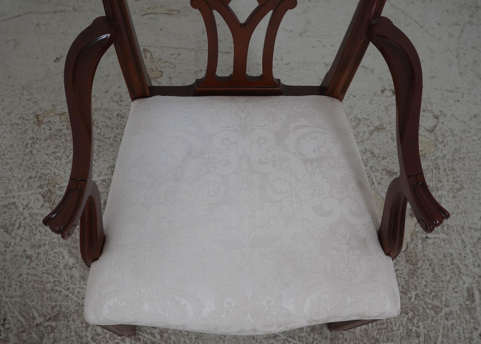 Set of 8 Kindel Mahogany Chippendale Upholstered Dining Chairs - 7