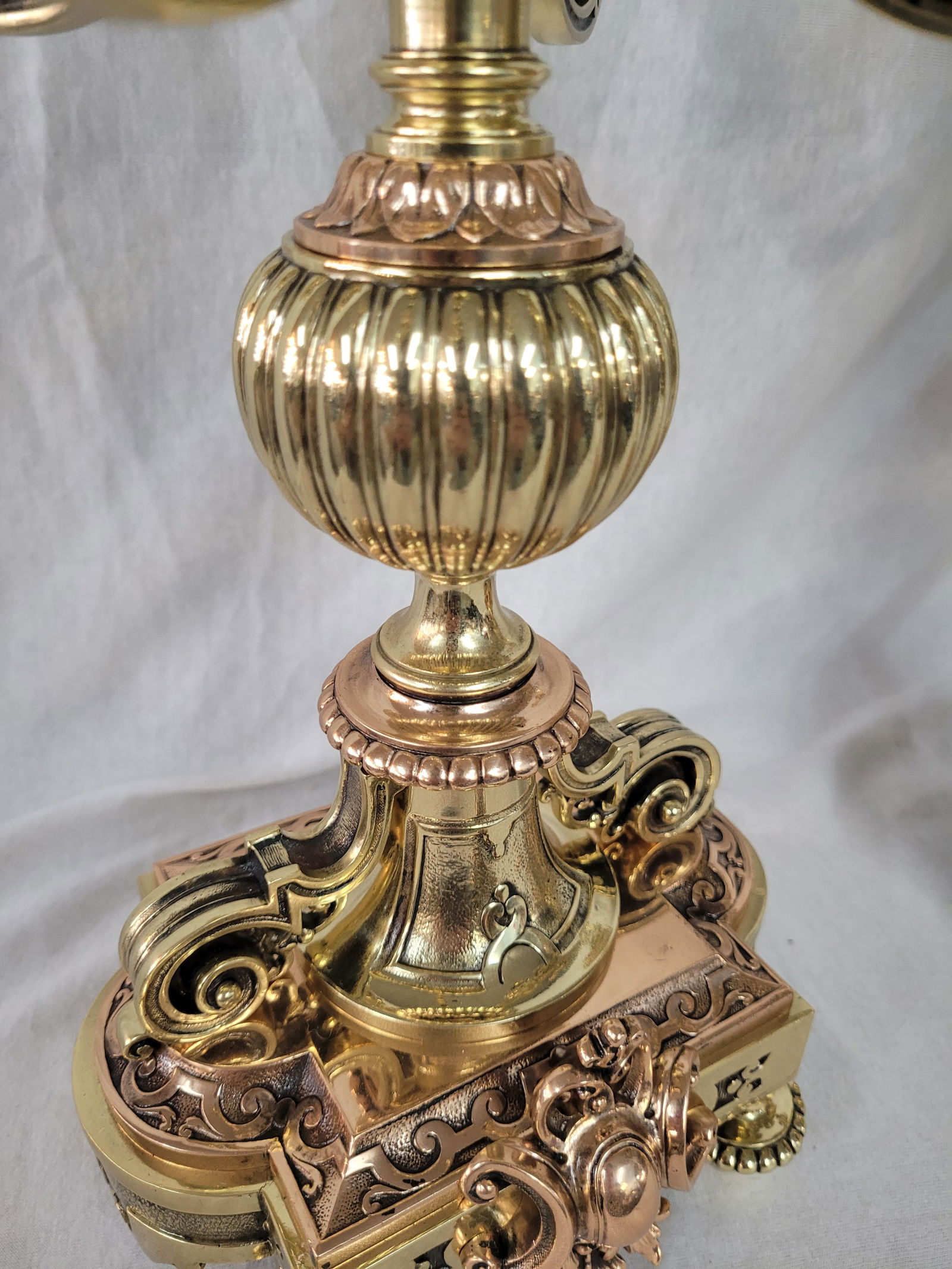 Antique Brass and Bronze Candelabra Set - 3