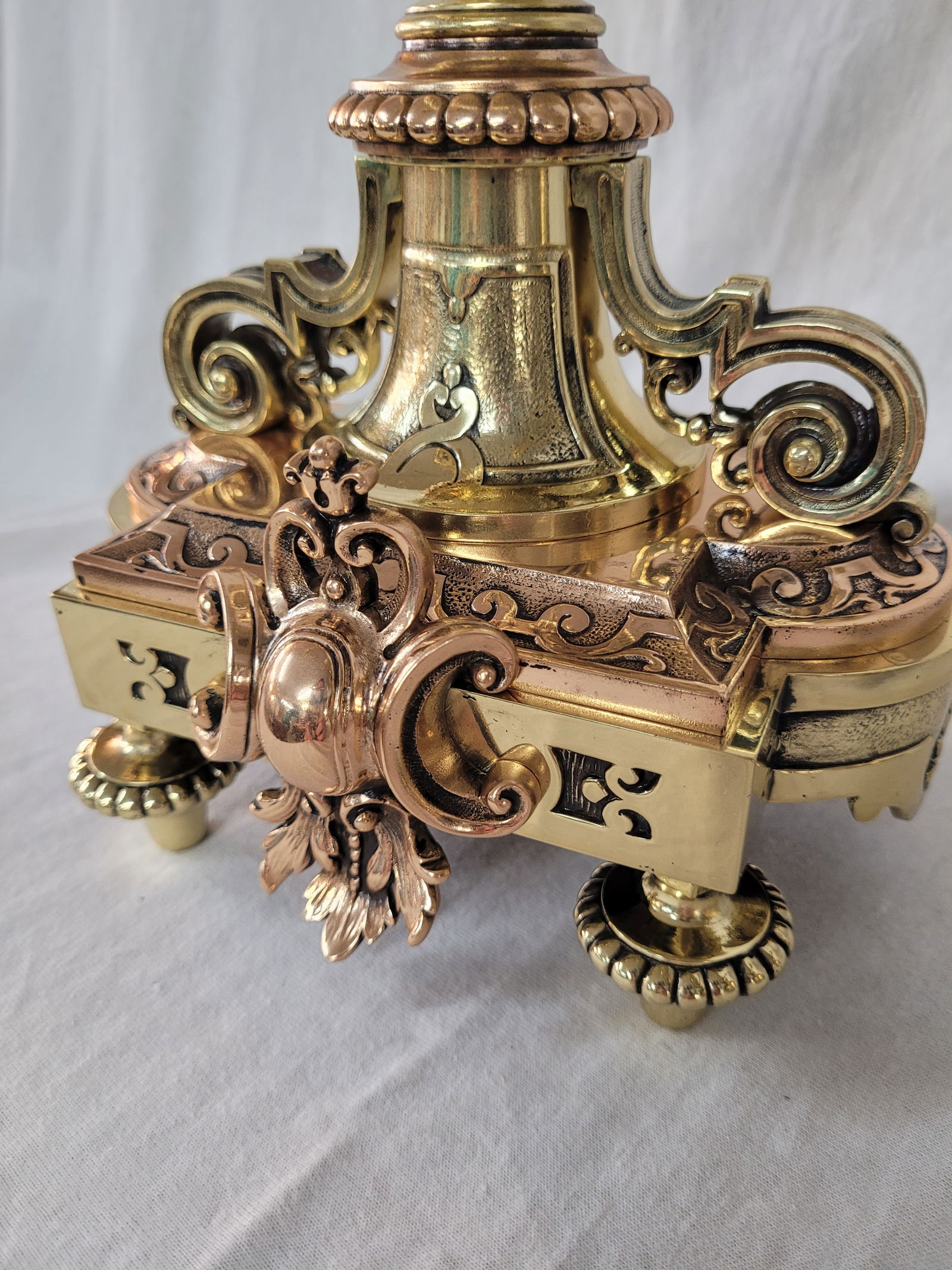 Antique Brass and Bronze Candelabra Set - 5