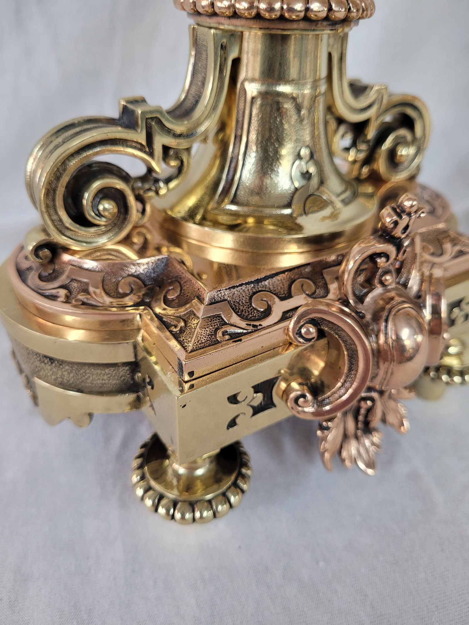 Antique Brass and Bronze Candelabra Set - 6