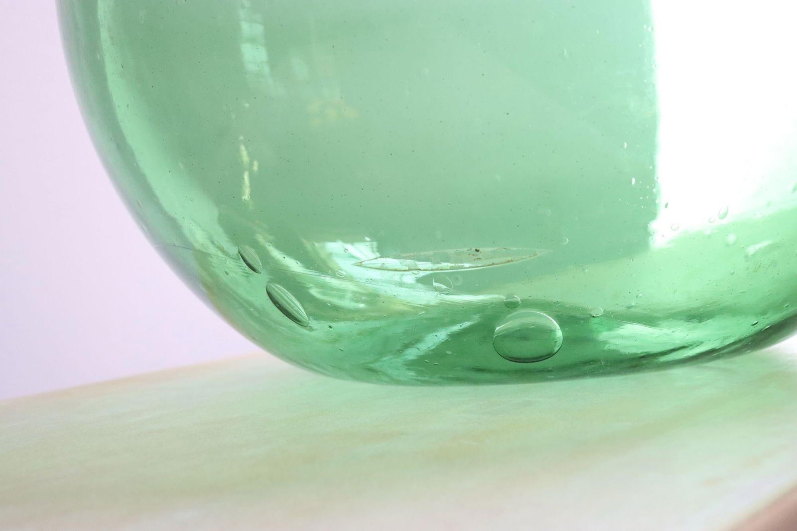 Vintage Italian Emerald Green Blown Glass Teardrop-Form Demijohn Carboy - 11