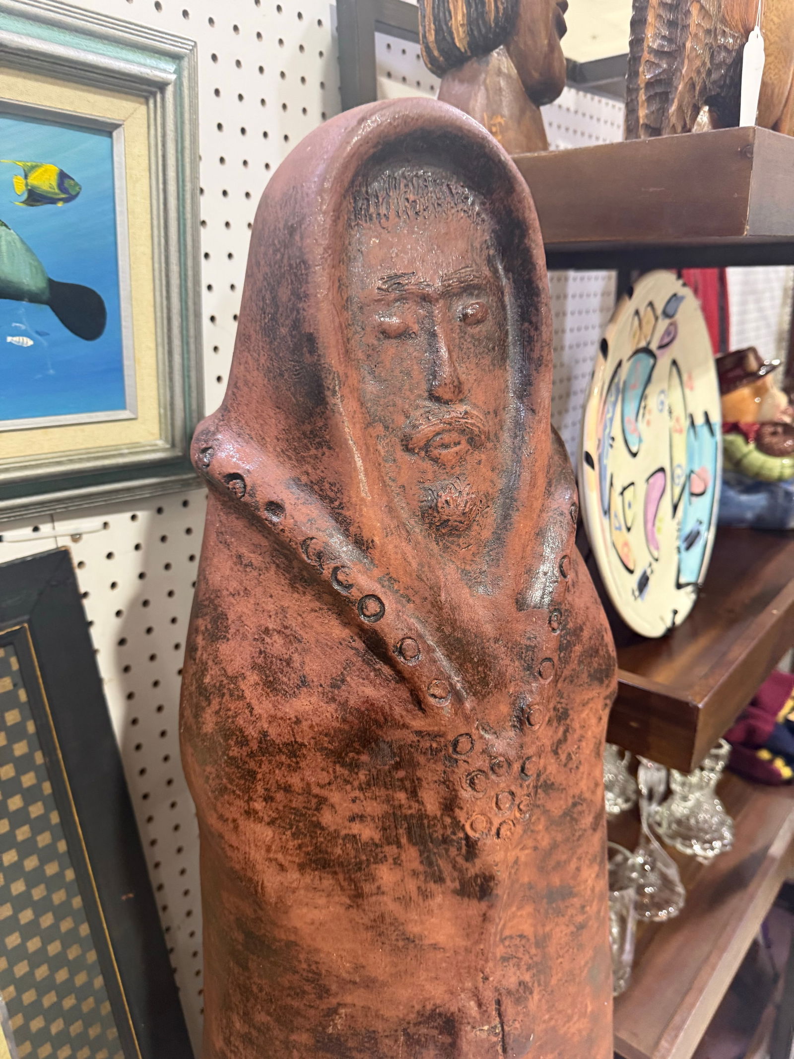 Vintage Large Clay Eskimo Sculpture - 2