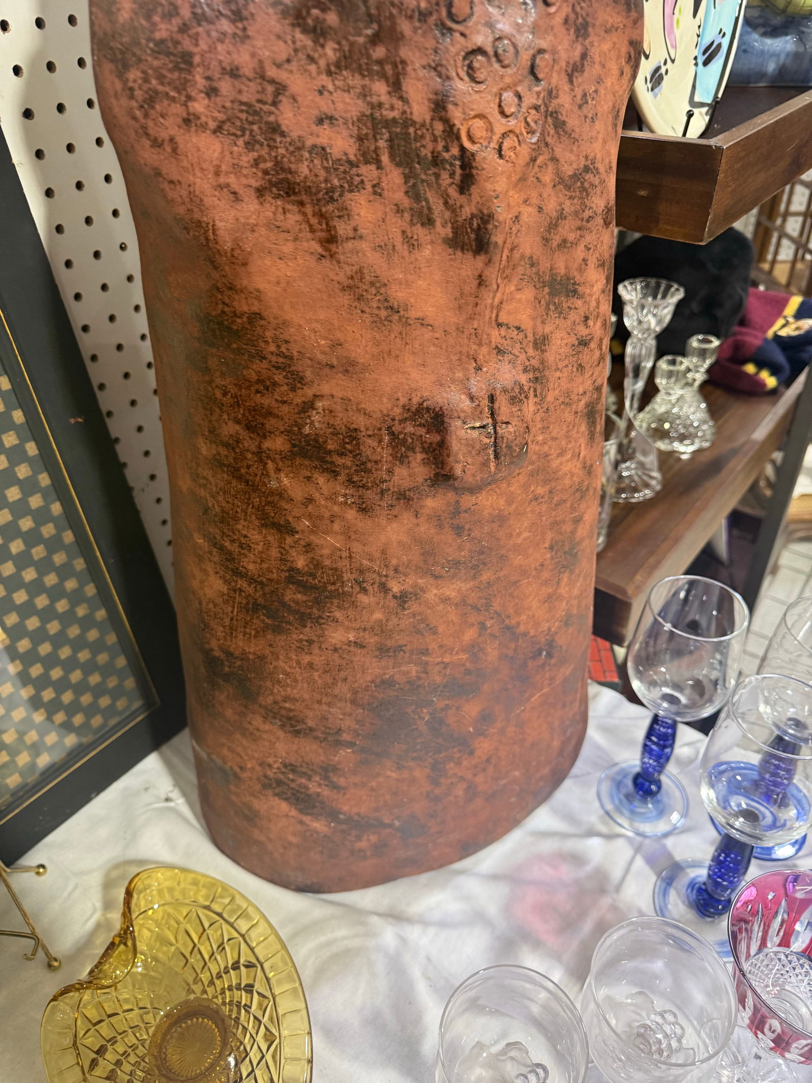 Vintage Large Clay Eskimo Sculpture - 3